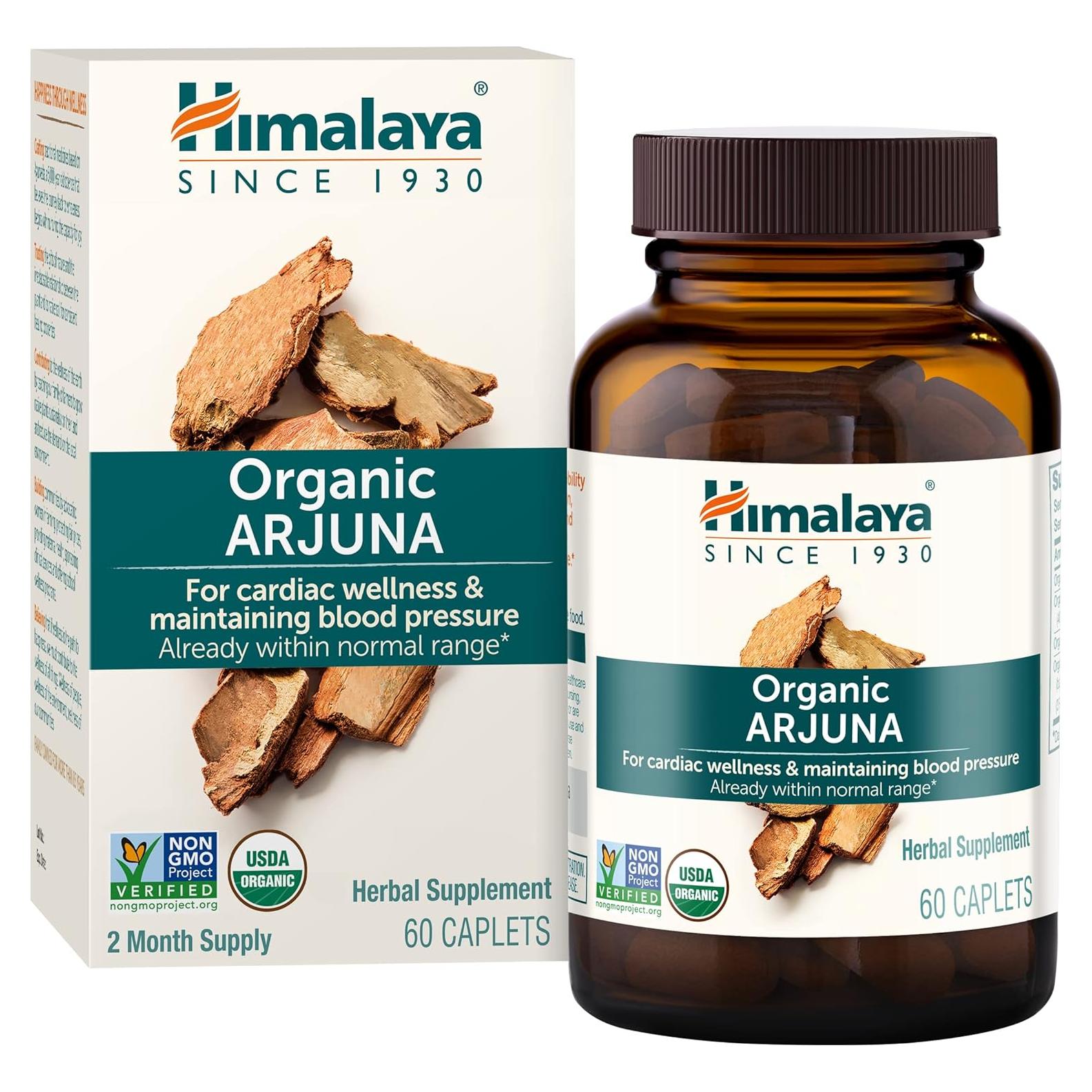 Suplemento Herbal Arjuna Orgánico Himalaya 700 mg 60 Tabletas