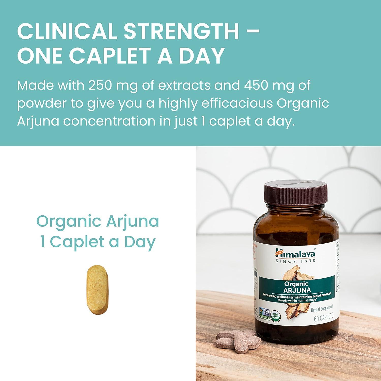 Suplemento Herbal Arjuna Orgánico Himalaya 700 mg 60 Tabletas