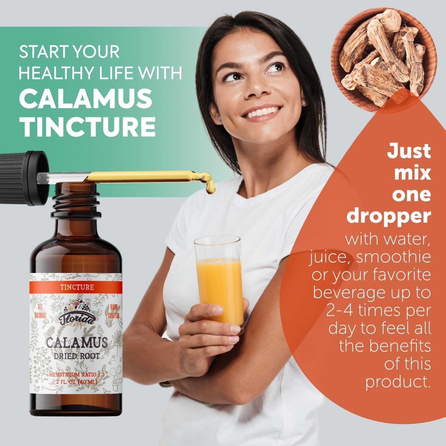 Tintura de Calamus Orgánica Florida Herbs 60 ml Suplemento Herbal