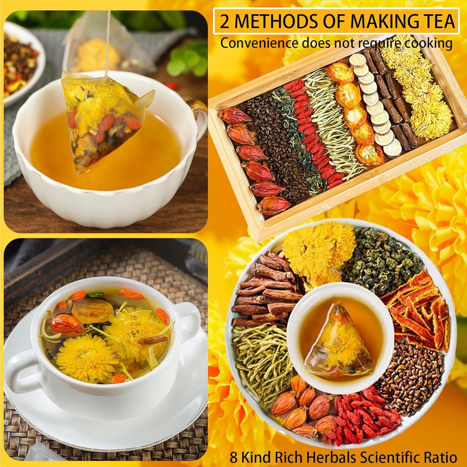 Té Herbal de Goji Berry y Crisantemo 15 Bolsas - Vegano