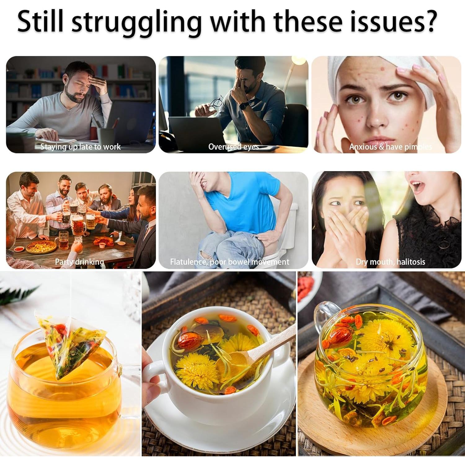 Té Herbal de Goji Berry y Crisantemo 15 Bolsas - Vegano