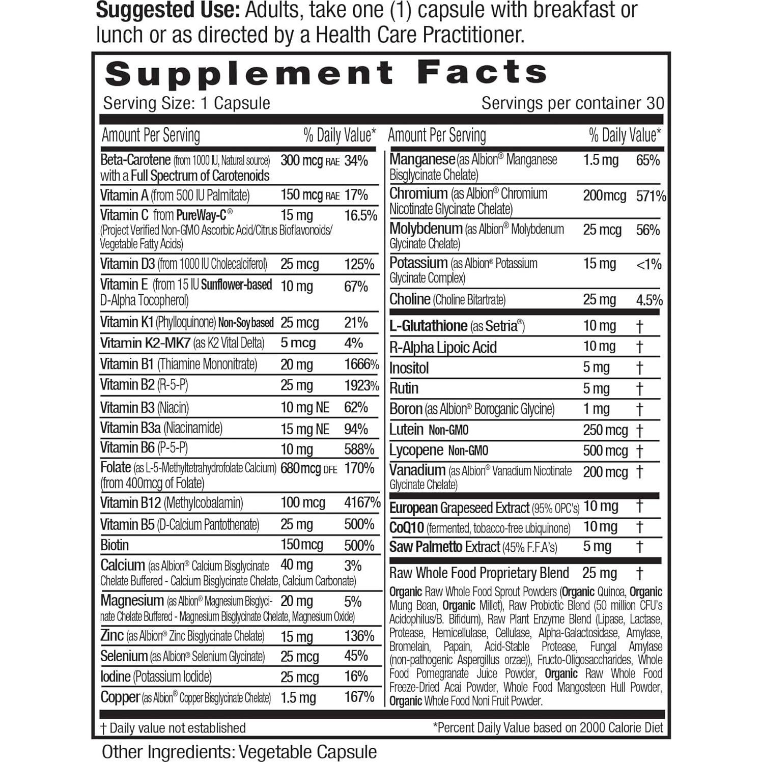 Multivitamina Diaria para Hombres 45+ Emerald Labs - 30 Cápsulas