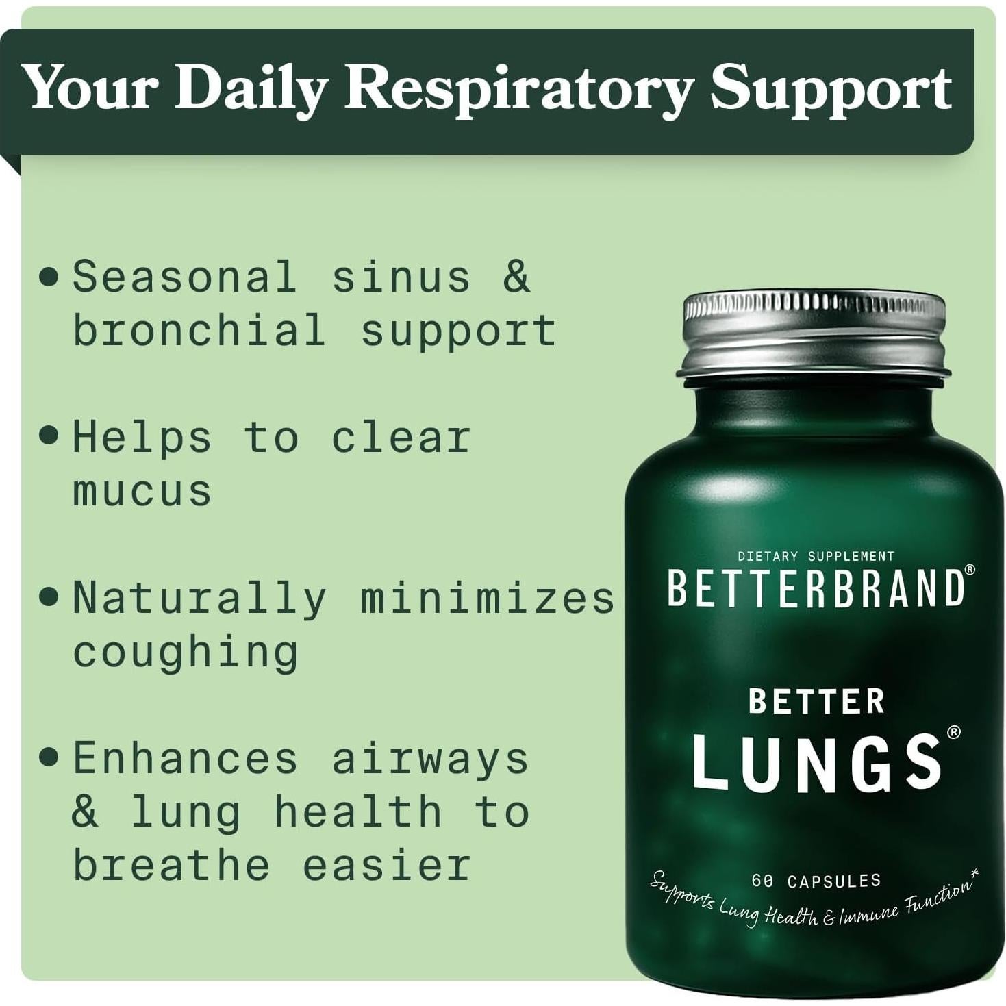 Suplemento Respiratorio Betterbrand BetterLungs 60 Cápsulas