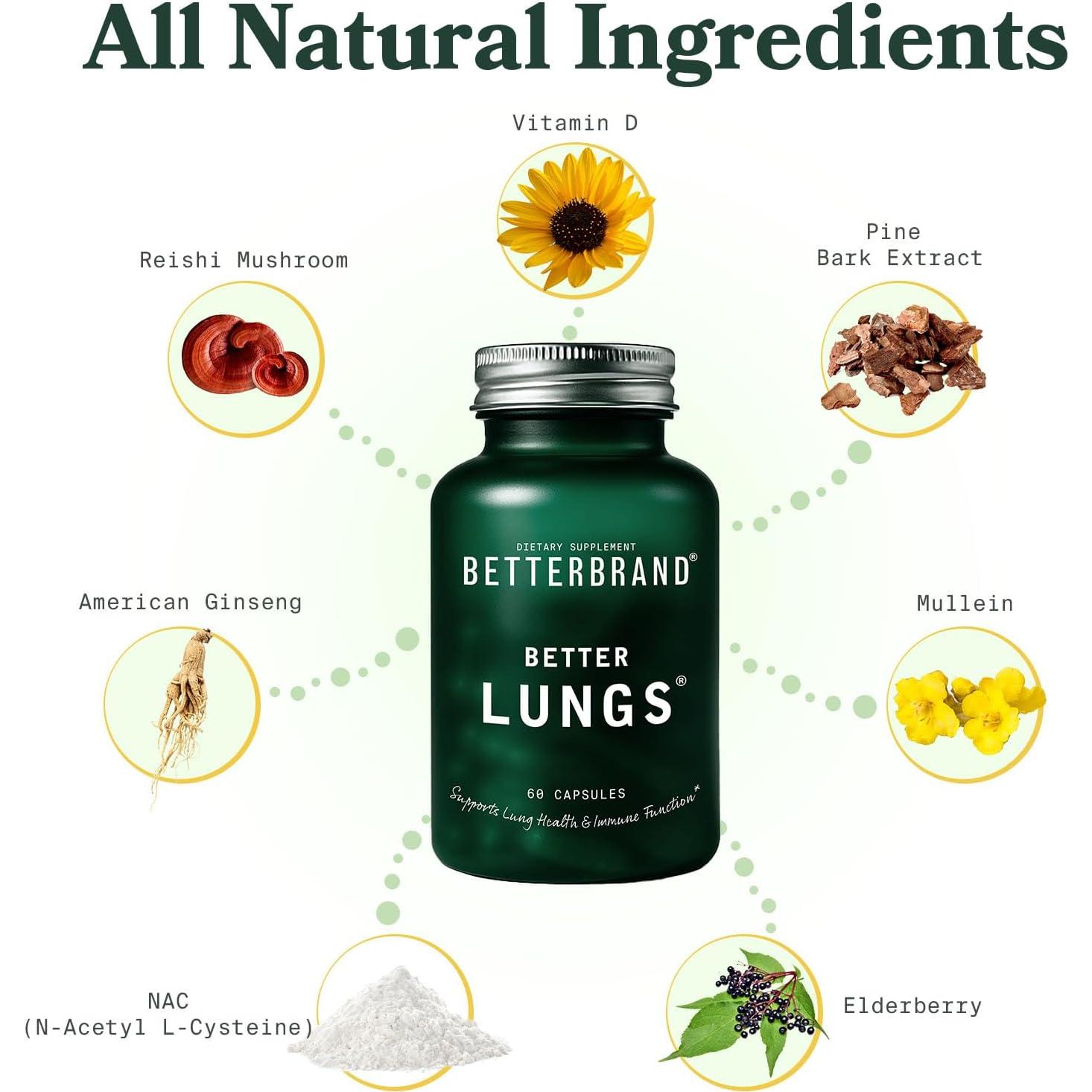 Suplemento Respiratorio Betterbrand BetterLungs 60 Cápsulas