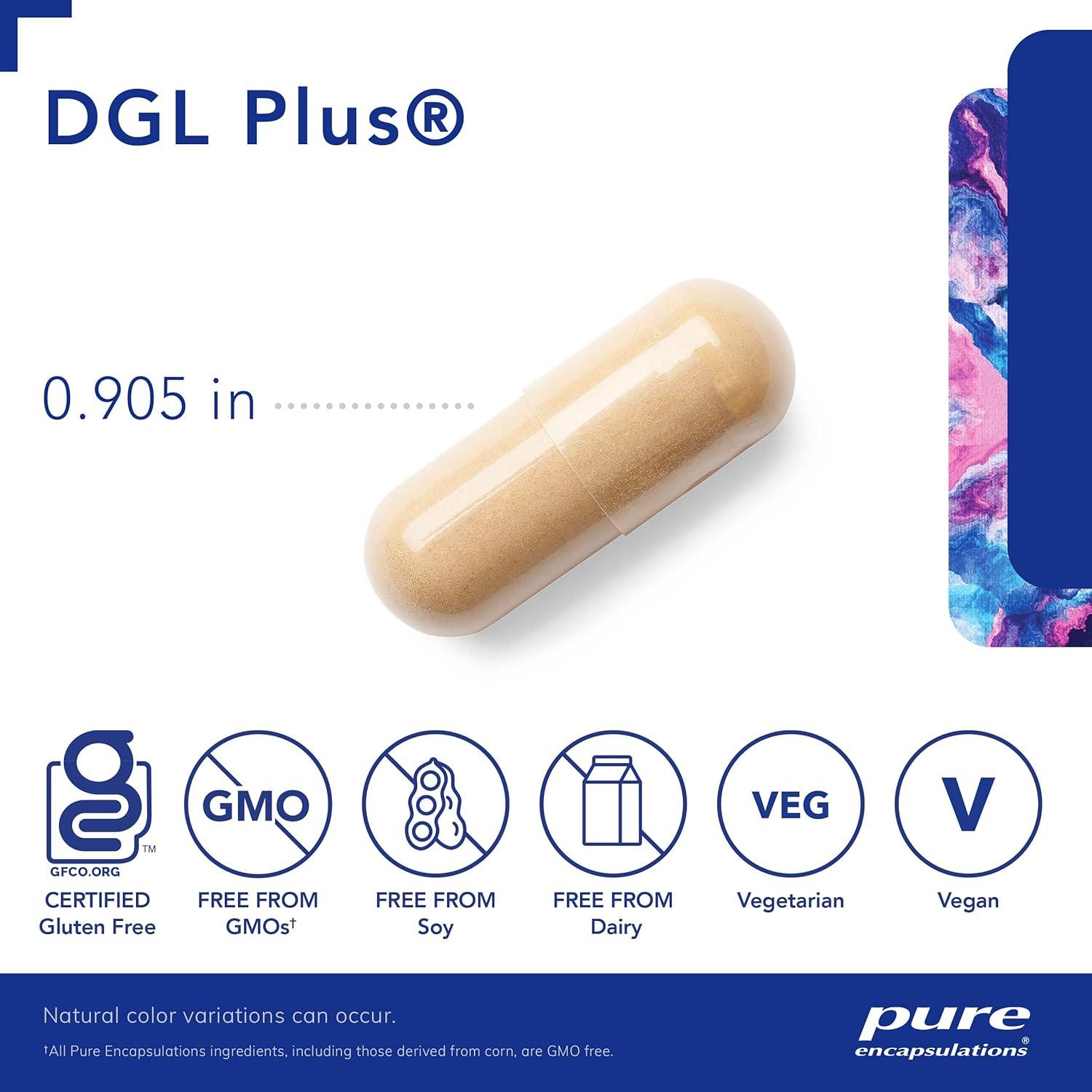 Suplemento Digestivo DGL Plus Pure Encapsulations 60 Cápsulas