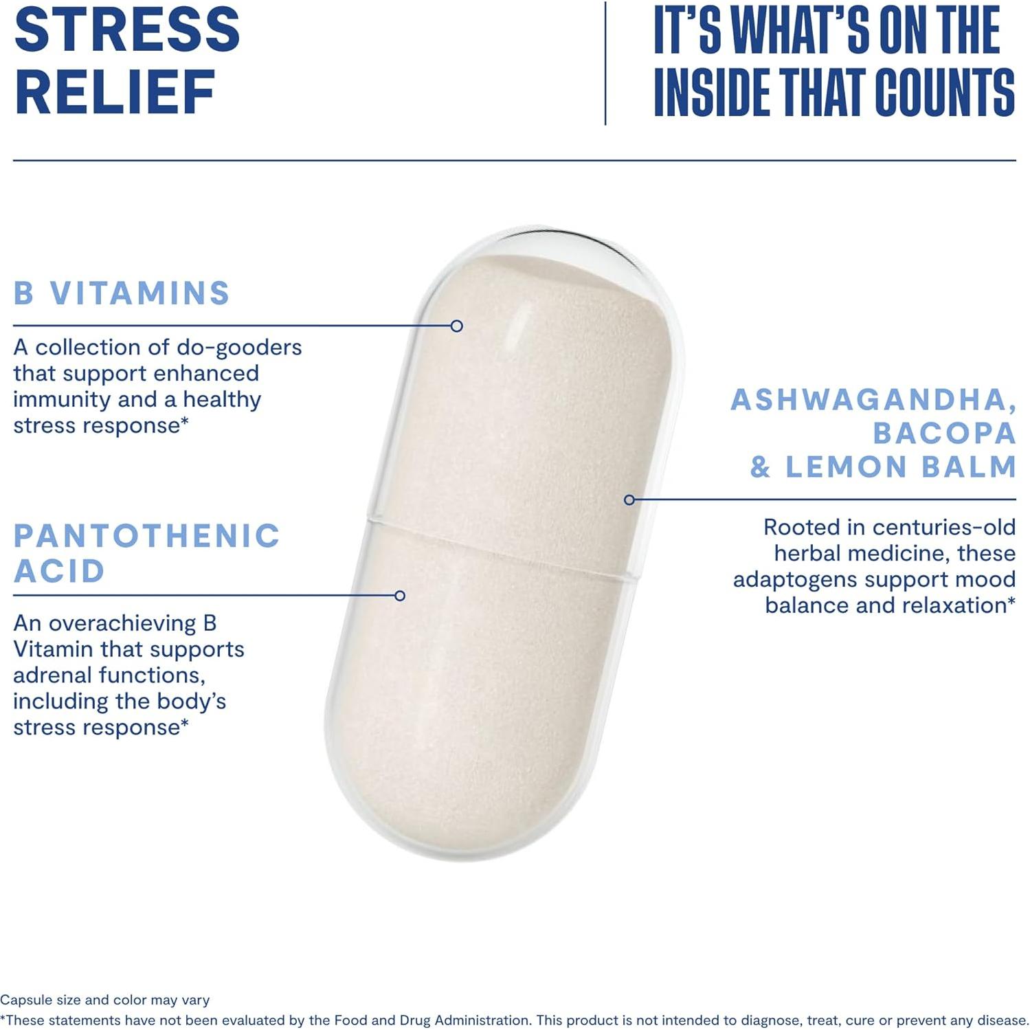 Suplemento Alivio del Estrés HABIT 60 Cápsulas Veganas