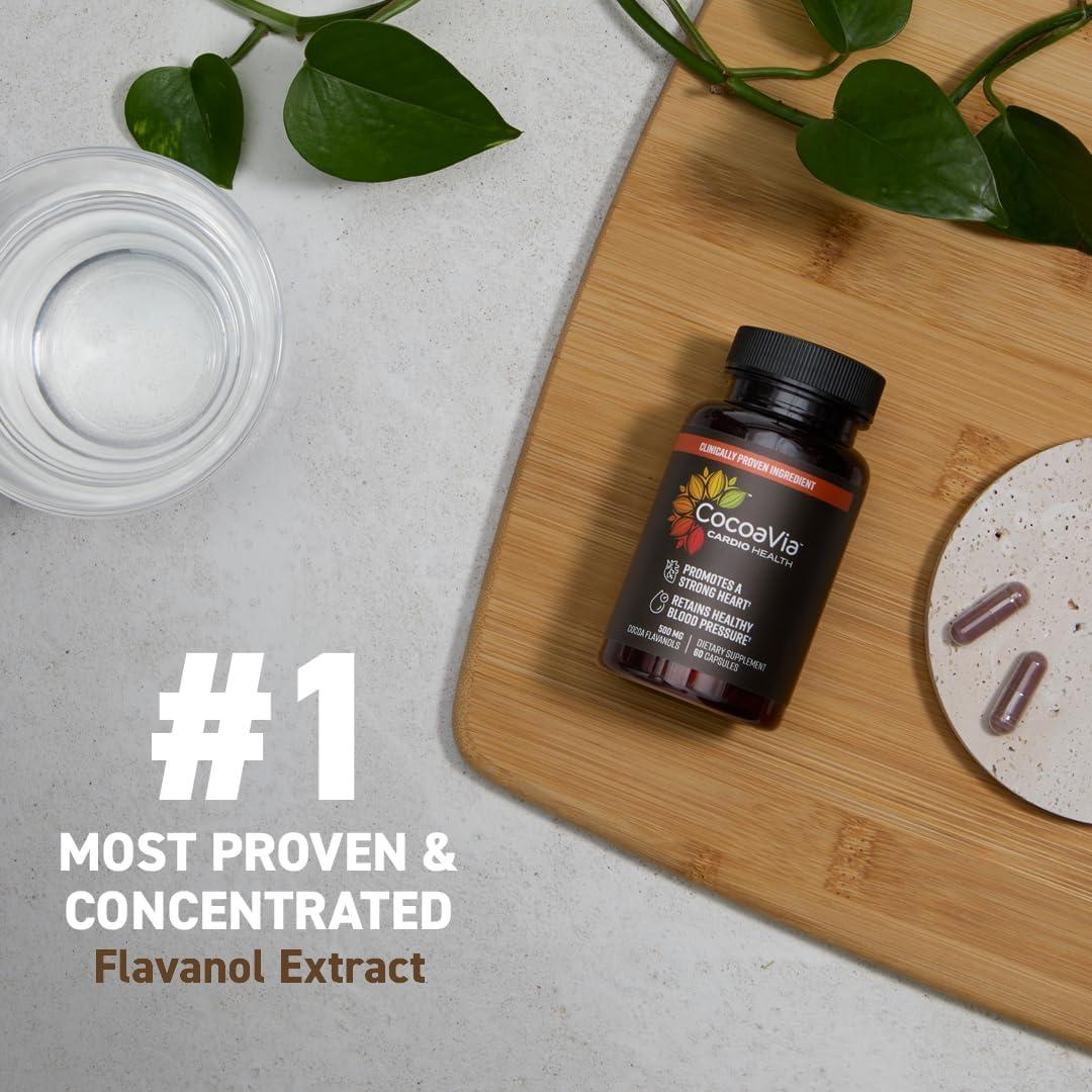 Suplemento Cardíaco CocoaVia 500mg Flavanoles 60 Cápsulas