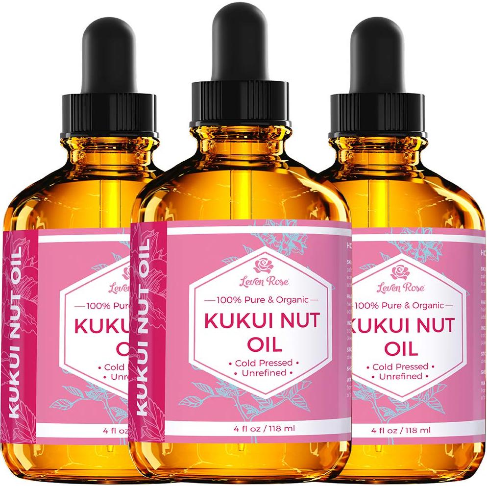 Leven Rose Aceite de Nuez Kukui 118 ml - Hidratante Facial y Capilar