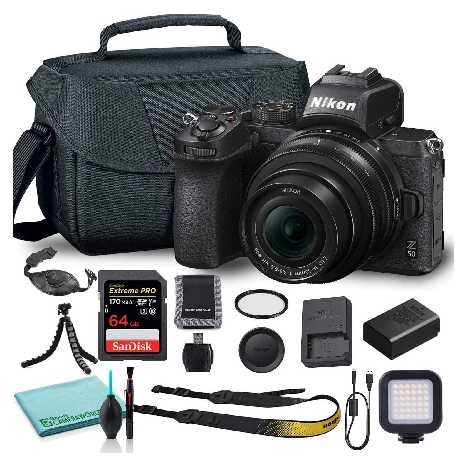 Cámara Digital Sin Espejo Nikon Z50 20.9MP 16-50mm + Accesorios