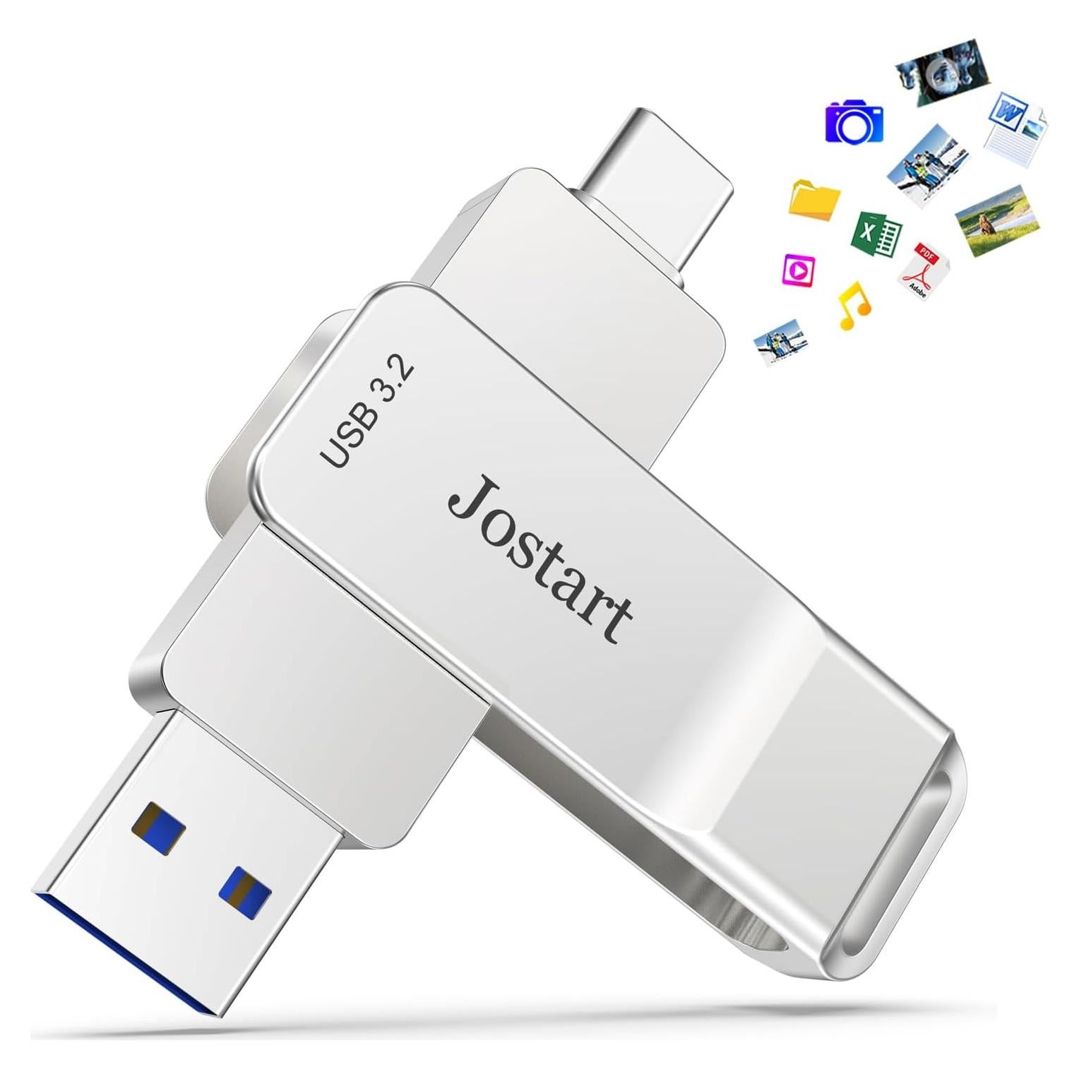 Unidad Flash USB C JOSTART 256GB 500MB/s Doble Interfaz