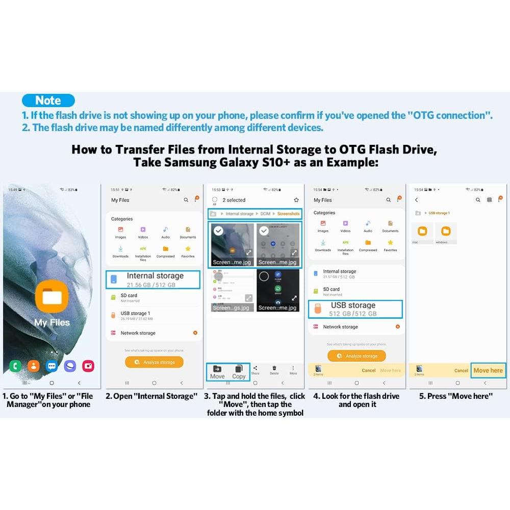 Unidad Flash USB C JOSTART 256GB 500MB/s Doble Interfaz
