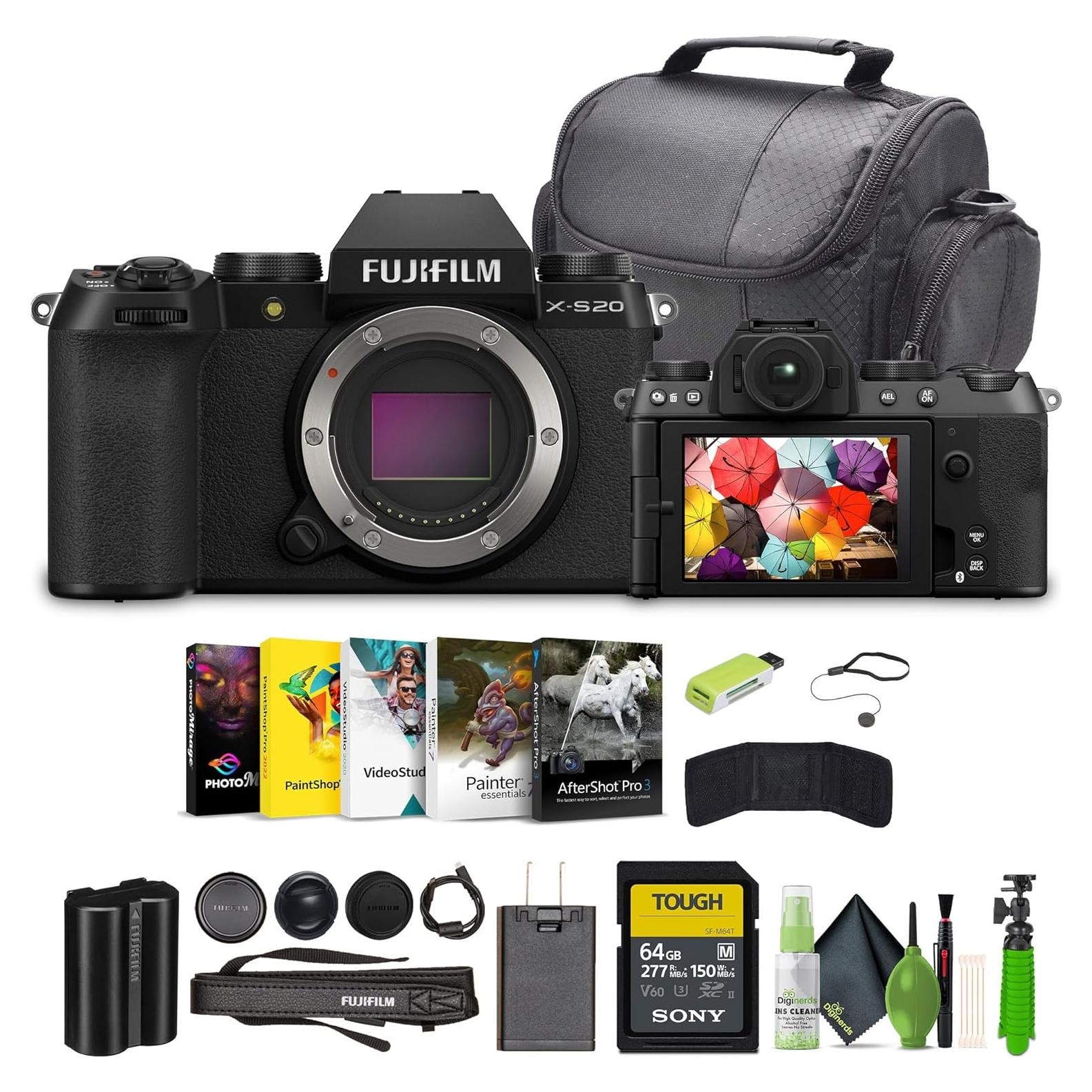 Cámara Digital Mirrorless Fujifilm X-S20 26.1MP Negra + Accesorios