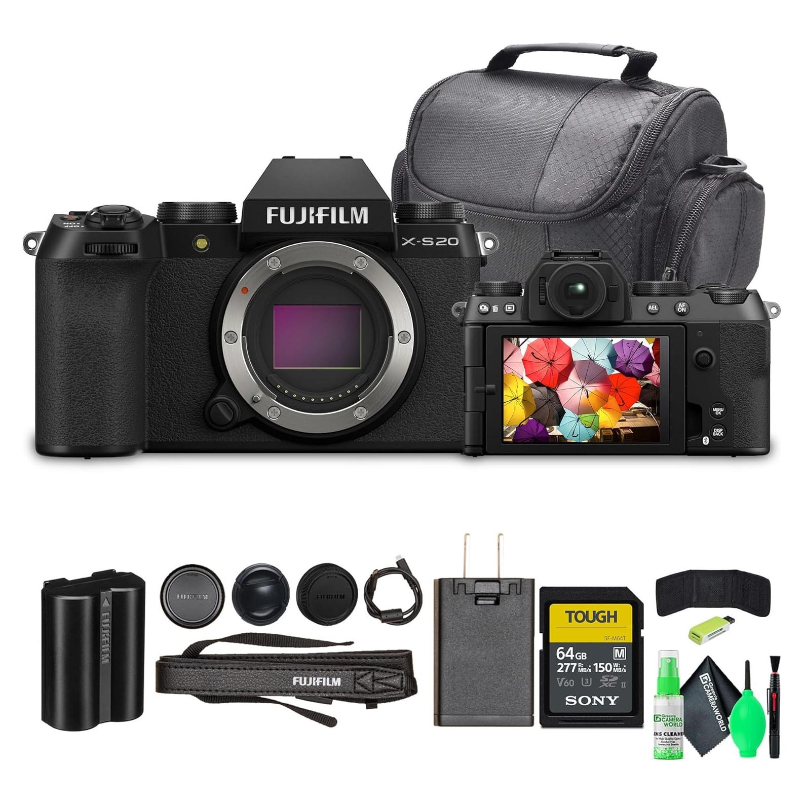 Cámara Digital Mirrorless Fujifilm X-S20 26.1MP Negra + Accesorios