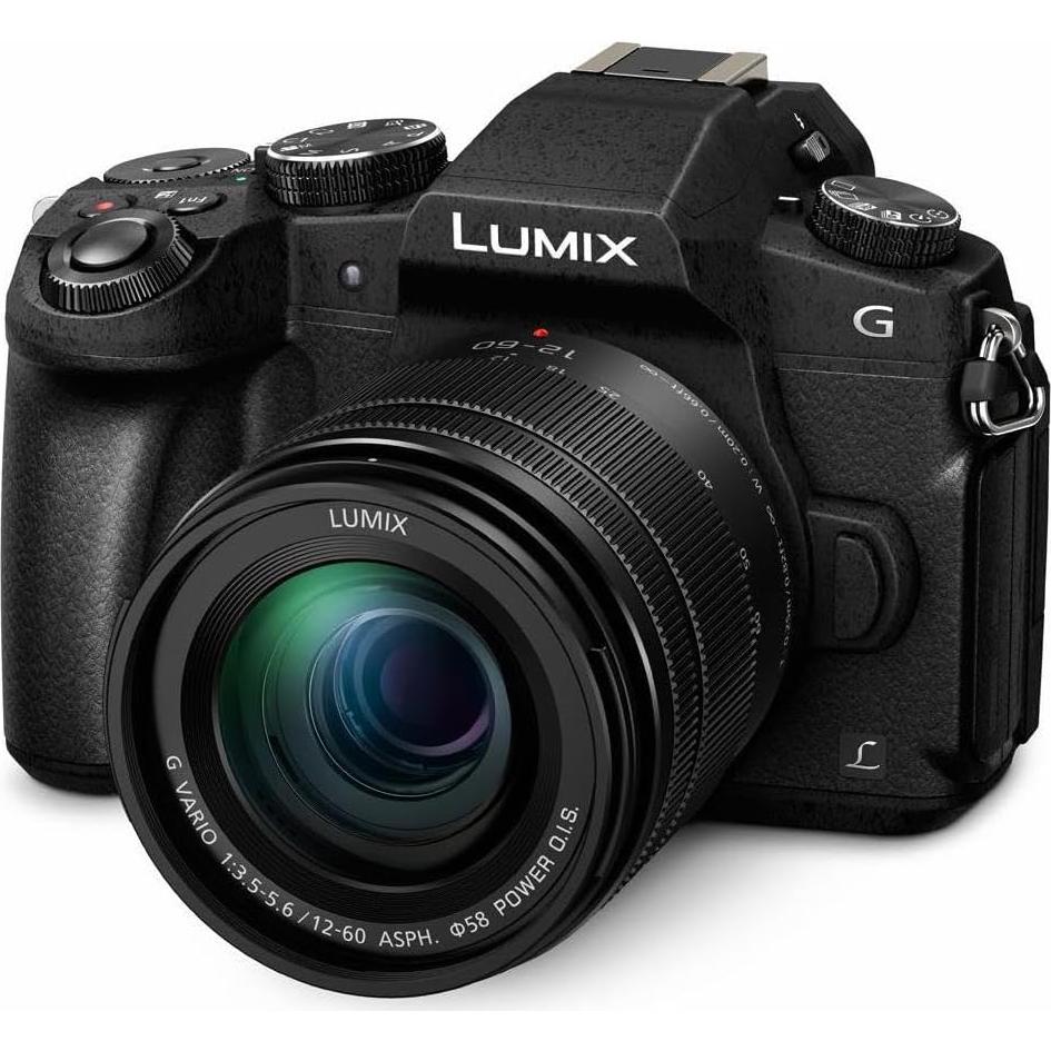 Nikon Lumix DMC-G85 Mirrorless Camera with 12-60mm F/3.5-5.6 Lumix G Vario Power OIS Lens, Black - Bundle with Bag, 32GB SDHC U3 Card, Cleaning Kit, Memory Wallet, Card Reader, 58mm Filter Kit