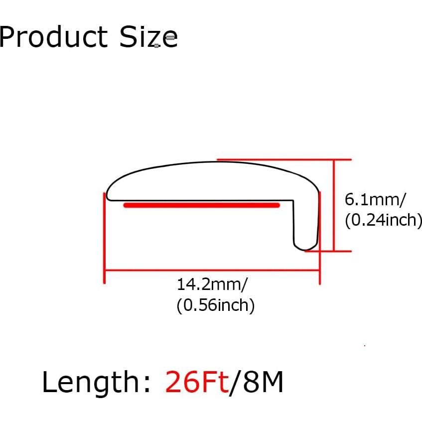 Kit de Moldura de Borde de Puerta Tintvent 7.92m Negro PVC