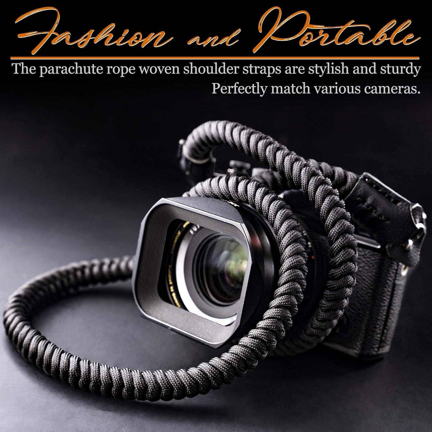 Correa para cámara AQAREA 104 cm negra, soporte 20.41 kg