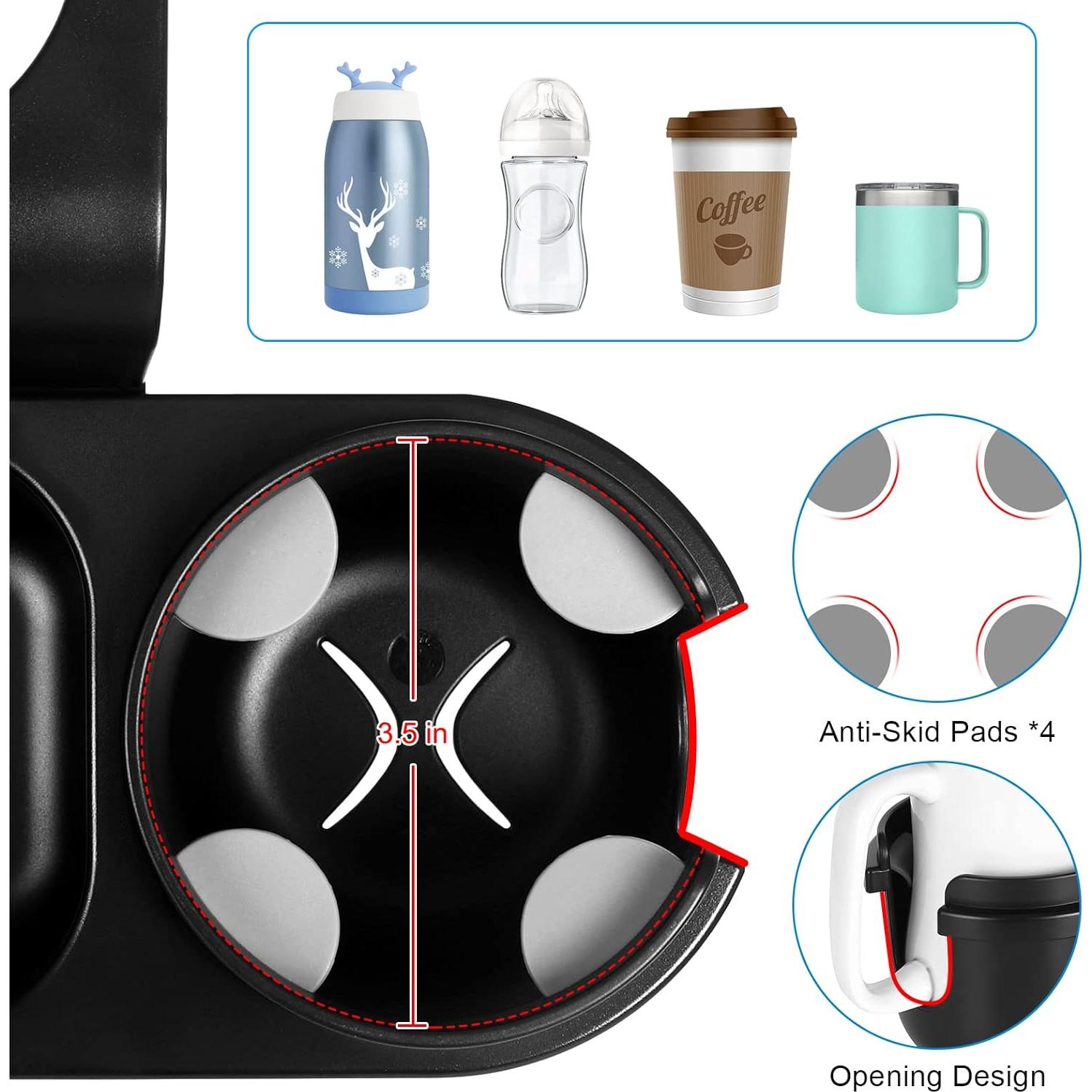 Organizador de Asiento de Coche Accmor 2 en 1 con Portavasos