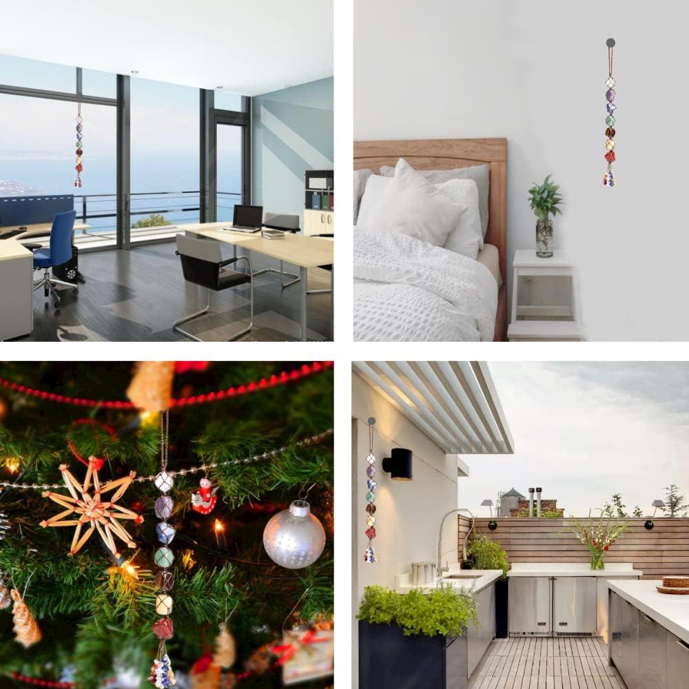 Adorno de Ventana de Cristal Hecho a Mano iSTONE 7 Chakras