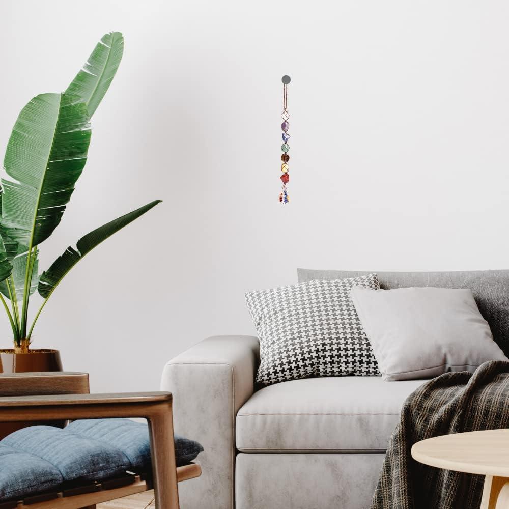 Adorno de Ventana de Cristal Hecho a Mano iSTONE 7 Chakras