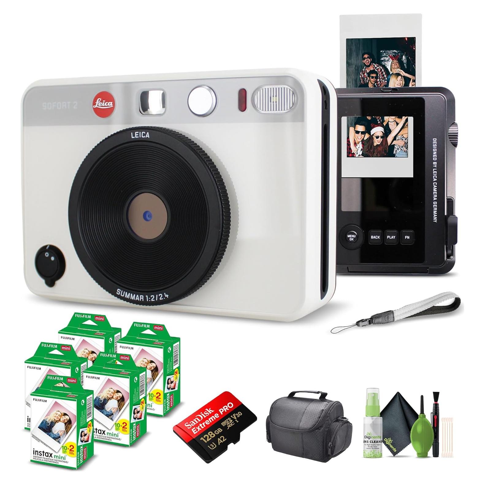 Cámara Híbrida Instantánea Leica SOFORT 2 Blanca + Accesorios