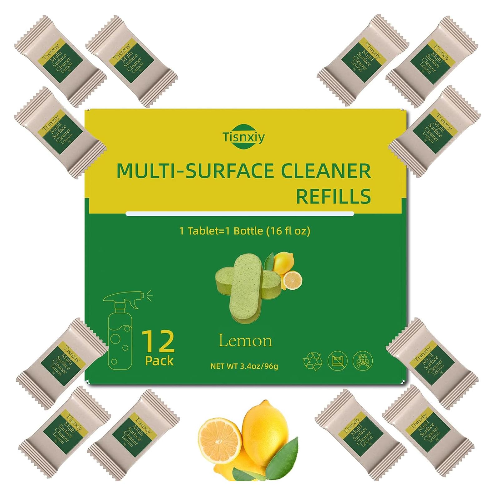 Tabletas de Recarga Limpiador Multi-Superficies Tisnxiy 12x473ml