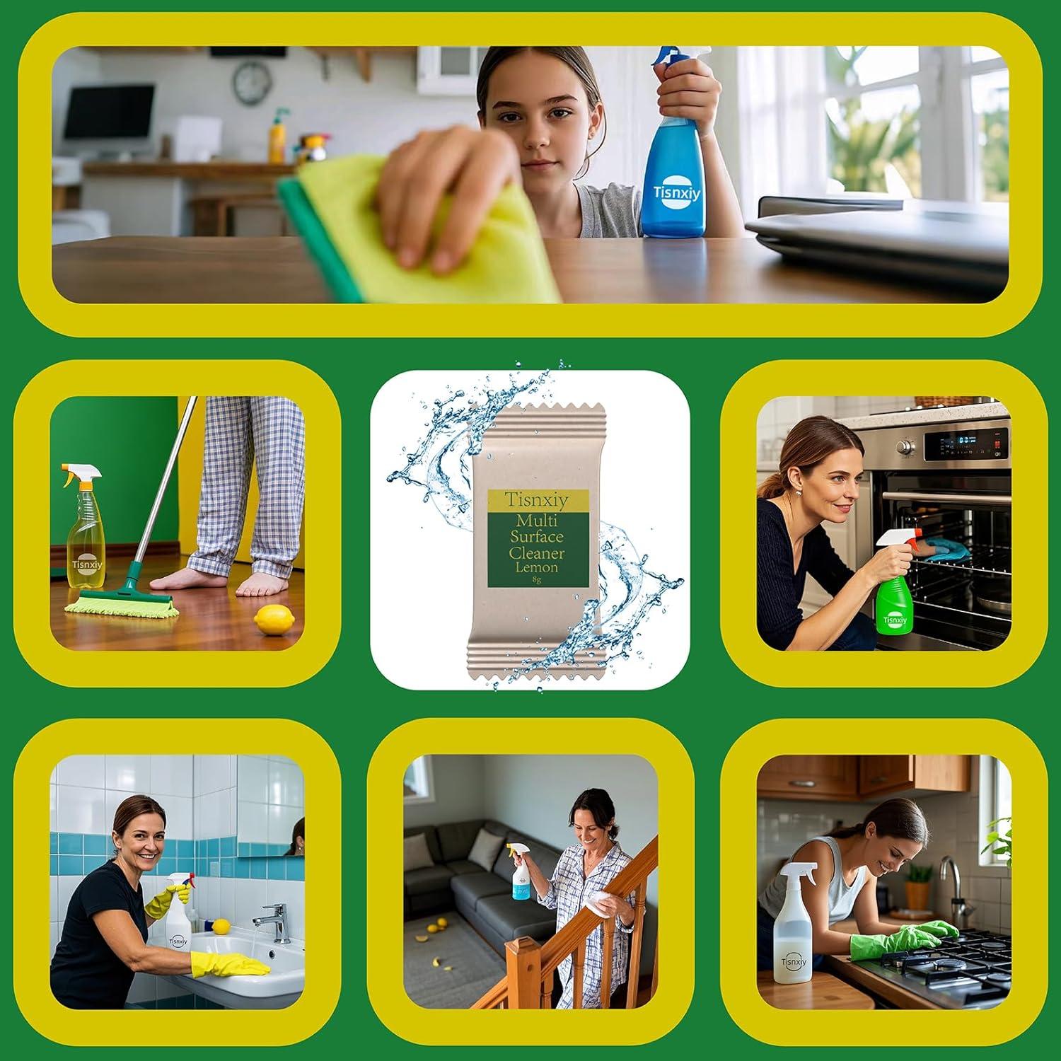 Tabletas de Recarga Limpiador Multi-Superficies Tisnxiy 12x473ml