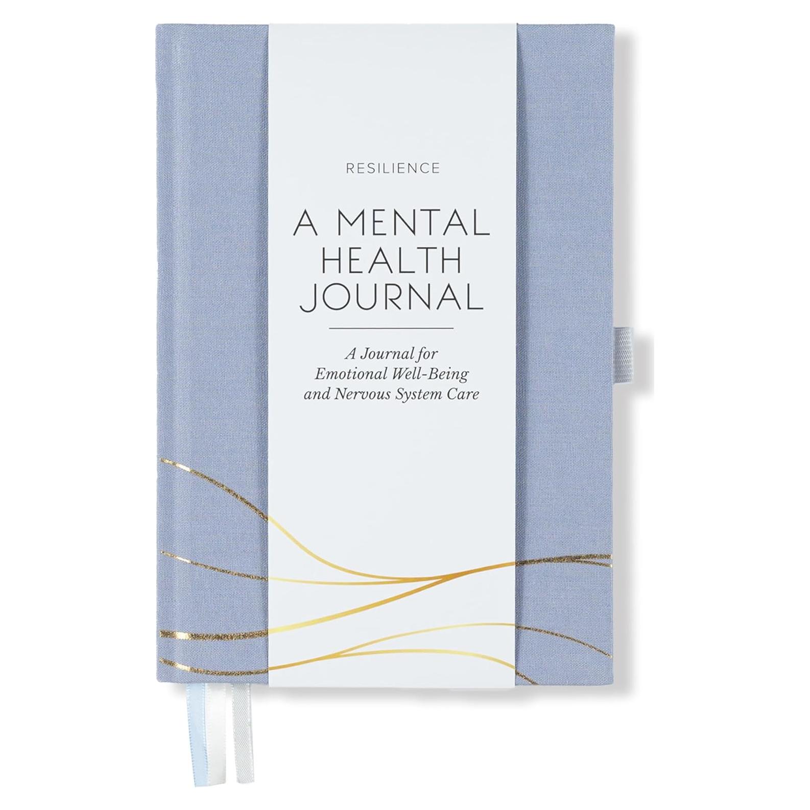 Diario de Salud Mental Brillante Resiliente A5 Gris Azulado