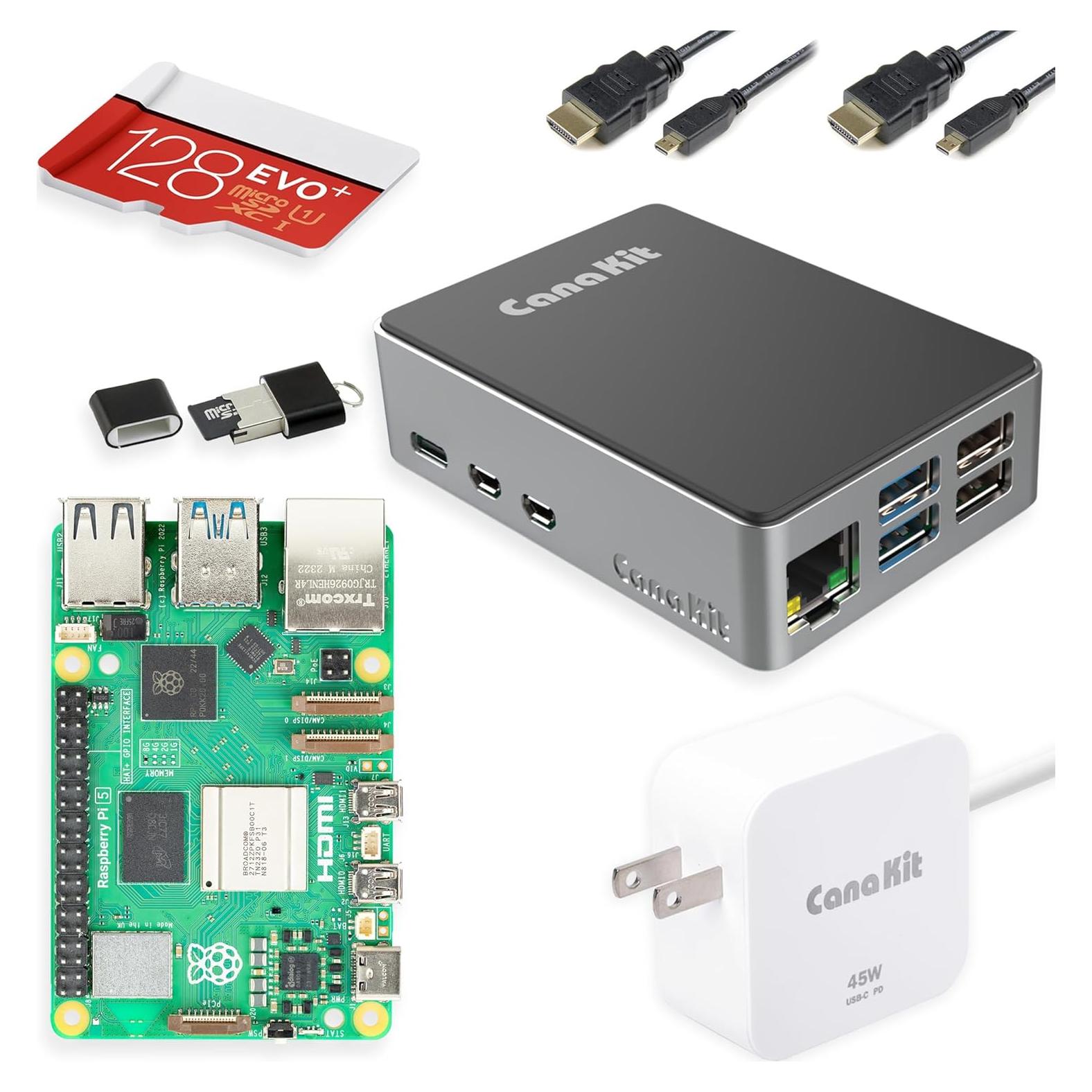CanaKit Raspberry Pi 5 Kit Inicio PRO 128GB 8GB RAM