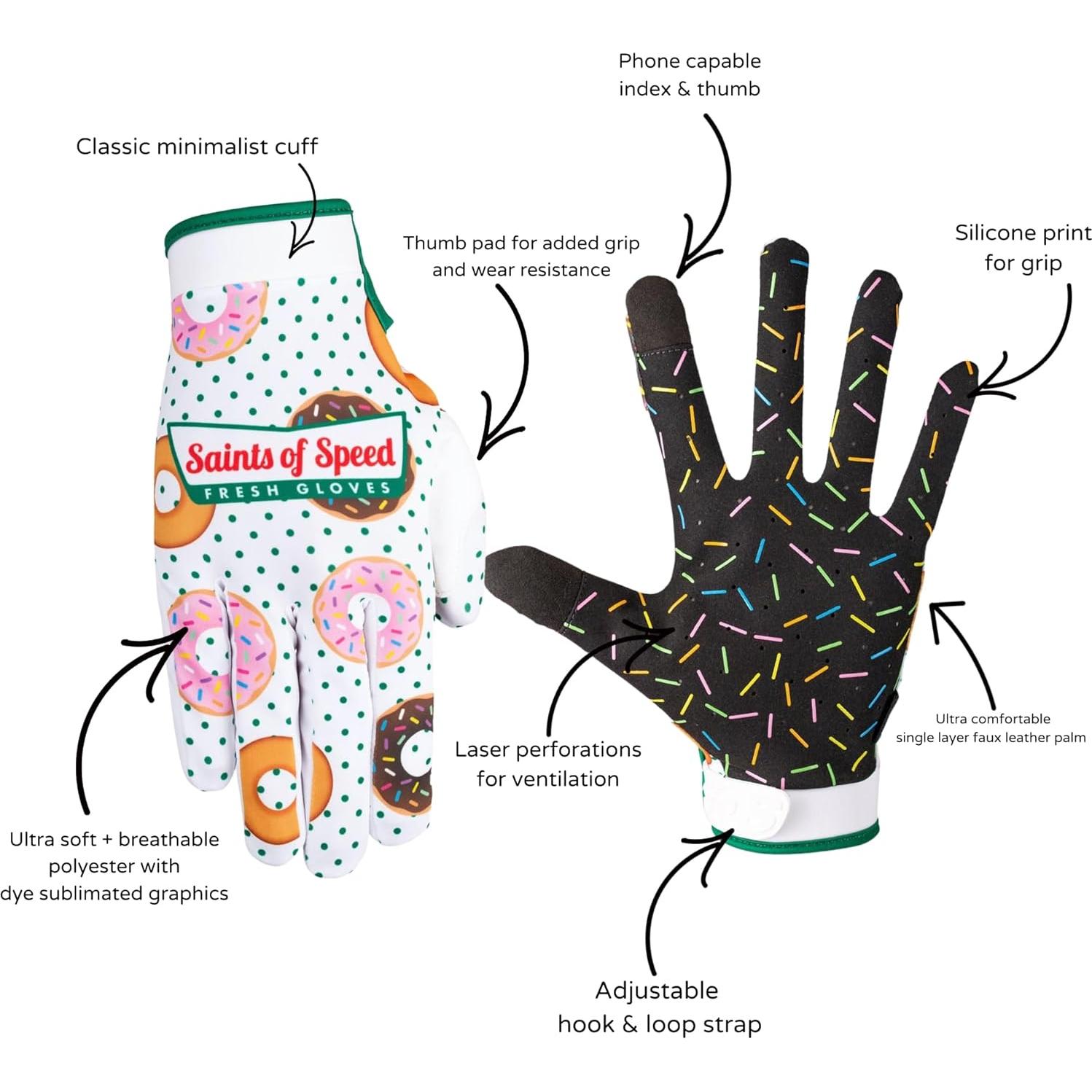 Guantes de Motocross Saints of Speed Paquete 2 Donut Pizza