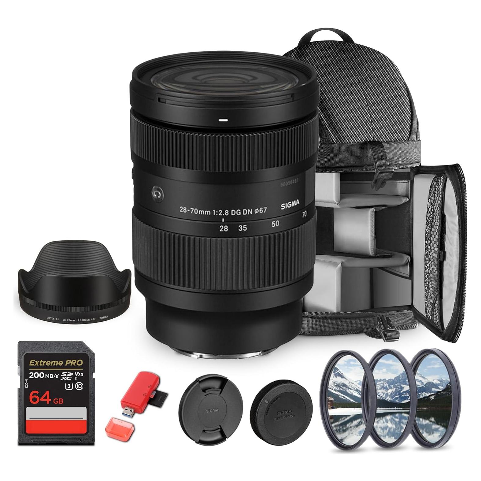 Lente Sigma 28-70mm f/2.8 DG DN para Sony E - Accesorios incluidos