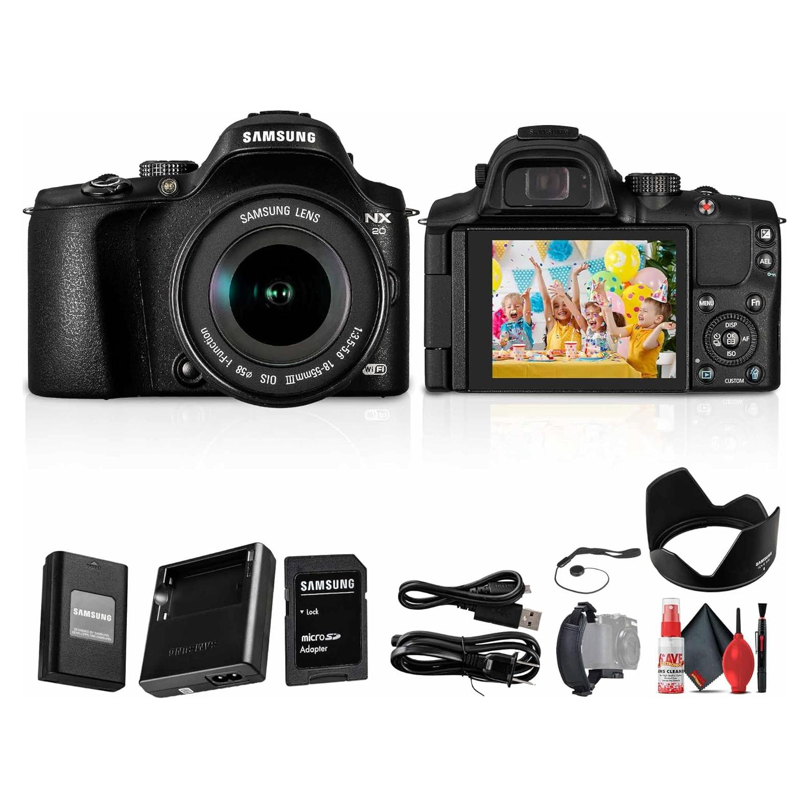 Cámara Digital Sin Espejo Samsung NX20 20.3MP Wi-Fi 18-55mm