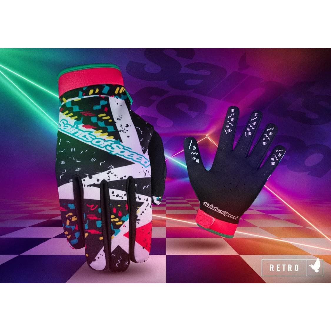 Guantes de Motocross Saints of Speed Retro, Medianos, Transpirables