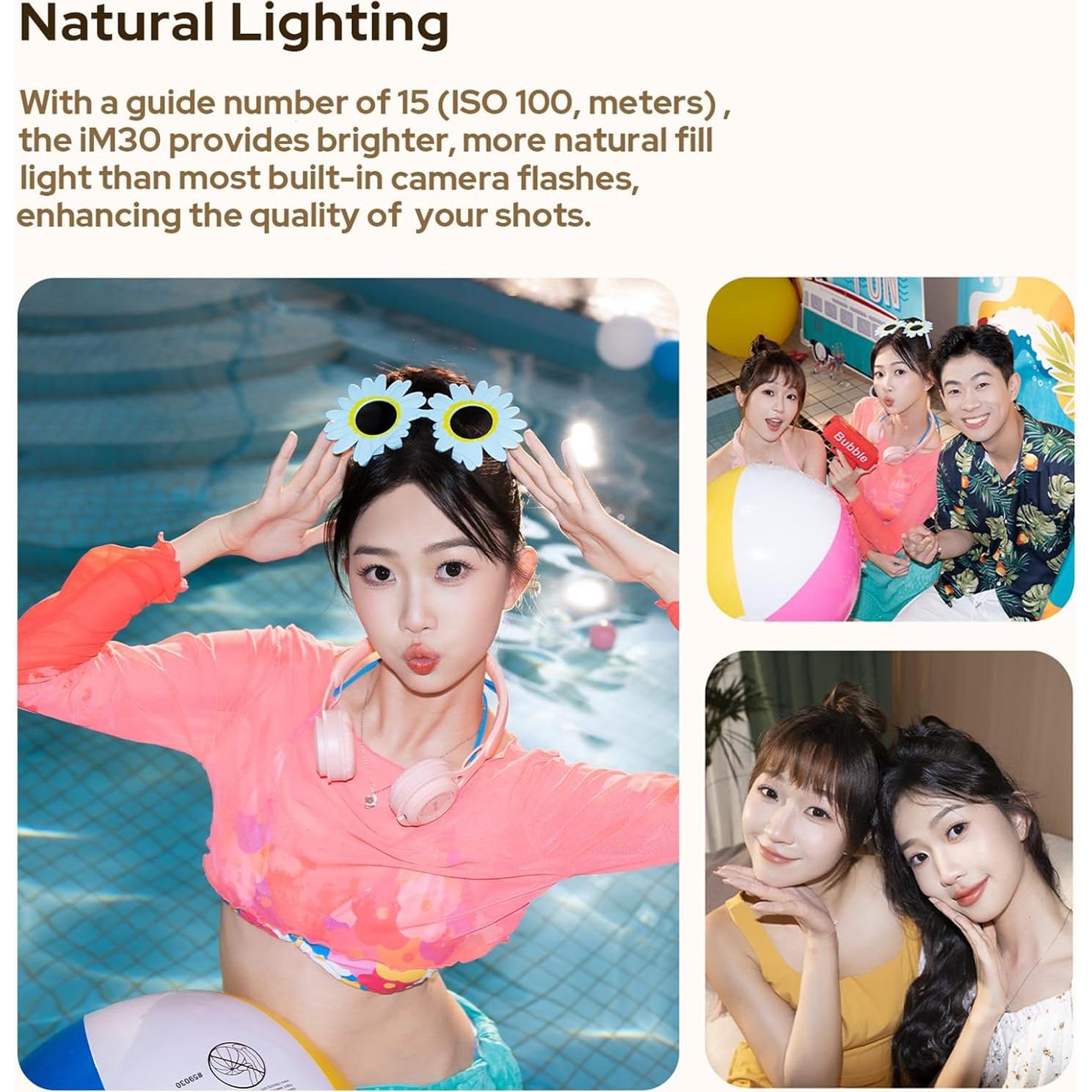 Godox iM30 Mini Flash de Cámara GN15 7 Niveles de Potencia