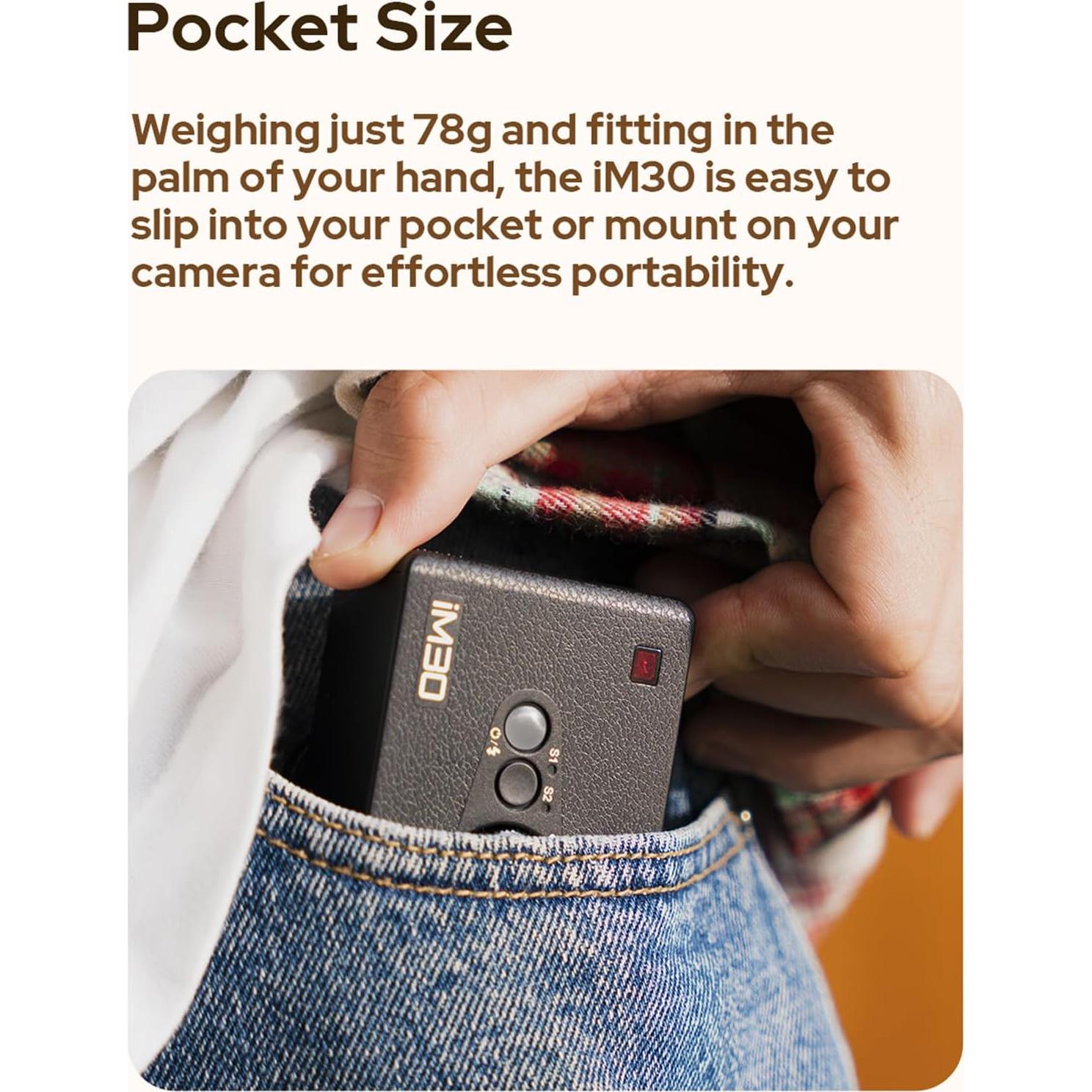 Godox iM30 Mini Flash de Cámara GN15 7 Niveles de Potencia