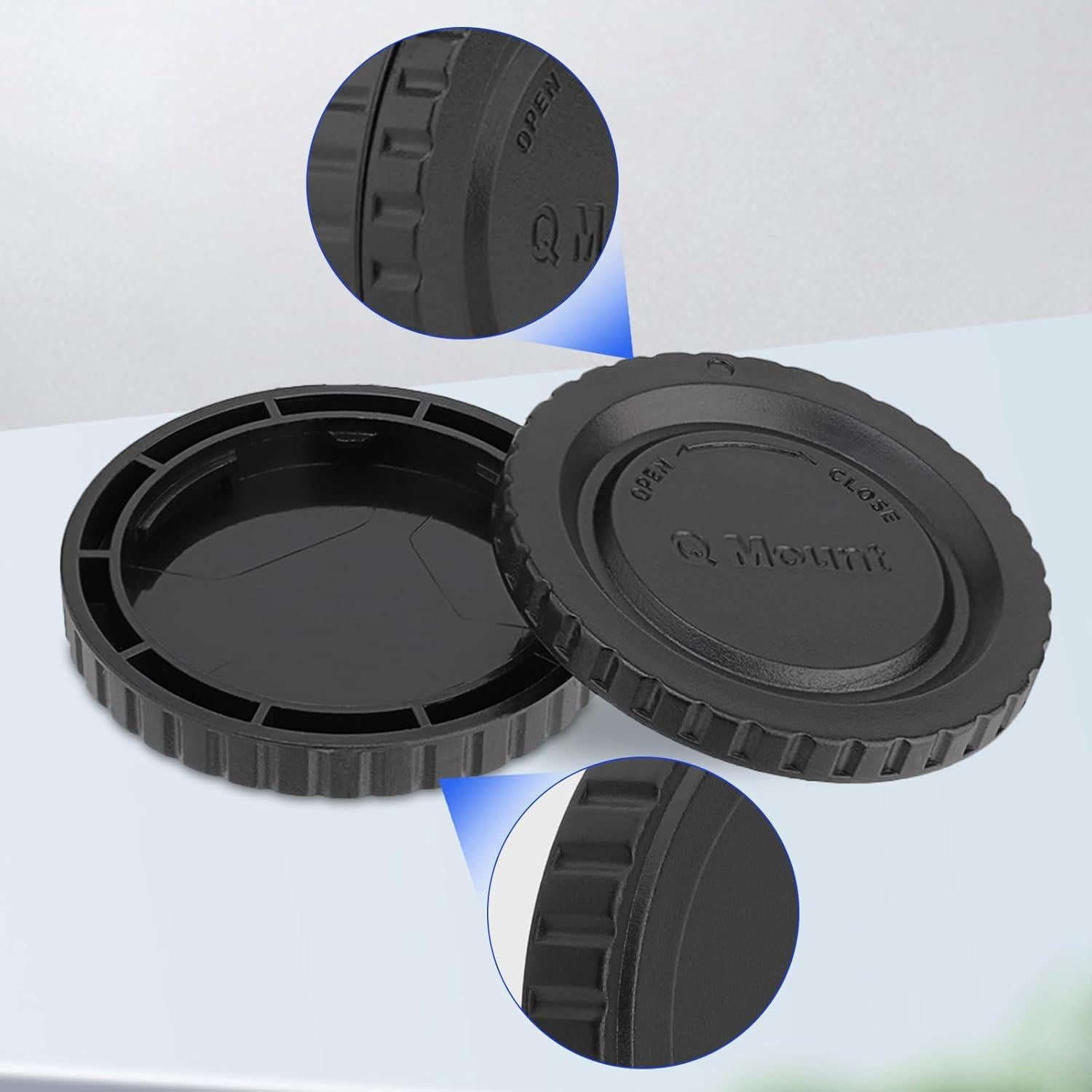 Kit de tapas para cámara Pentax Q PQ Mount - Tapa de cuerpo y lente