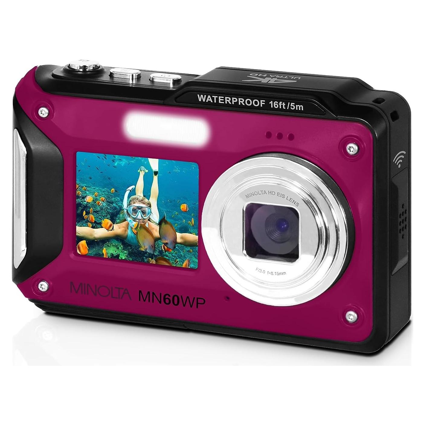 Cámara Digital Impermeable Minolta MN60WP 48MP 4K UHD