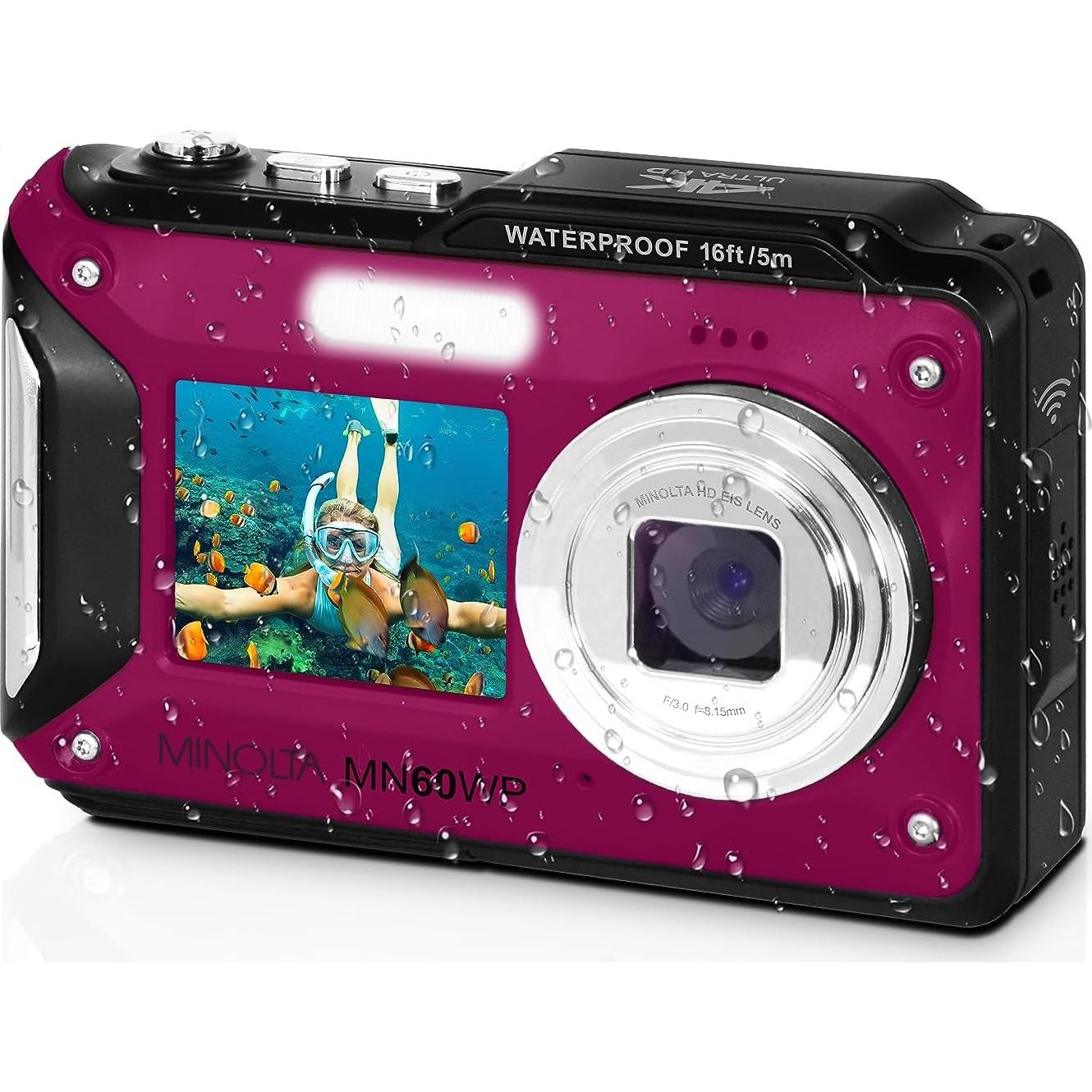 Cámara Digital Impermeable Minolta MN60WP 48MP 4K UHD