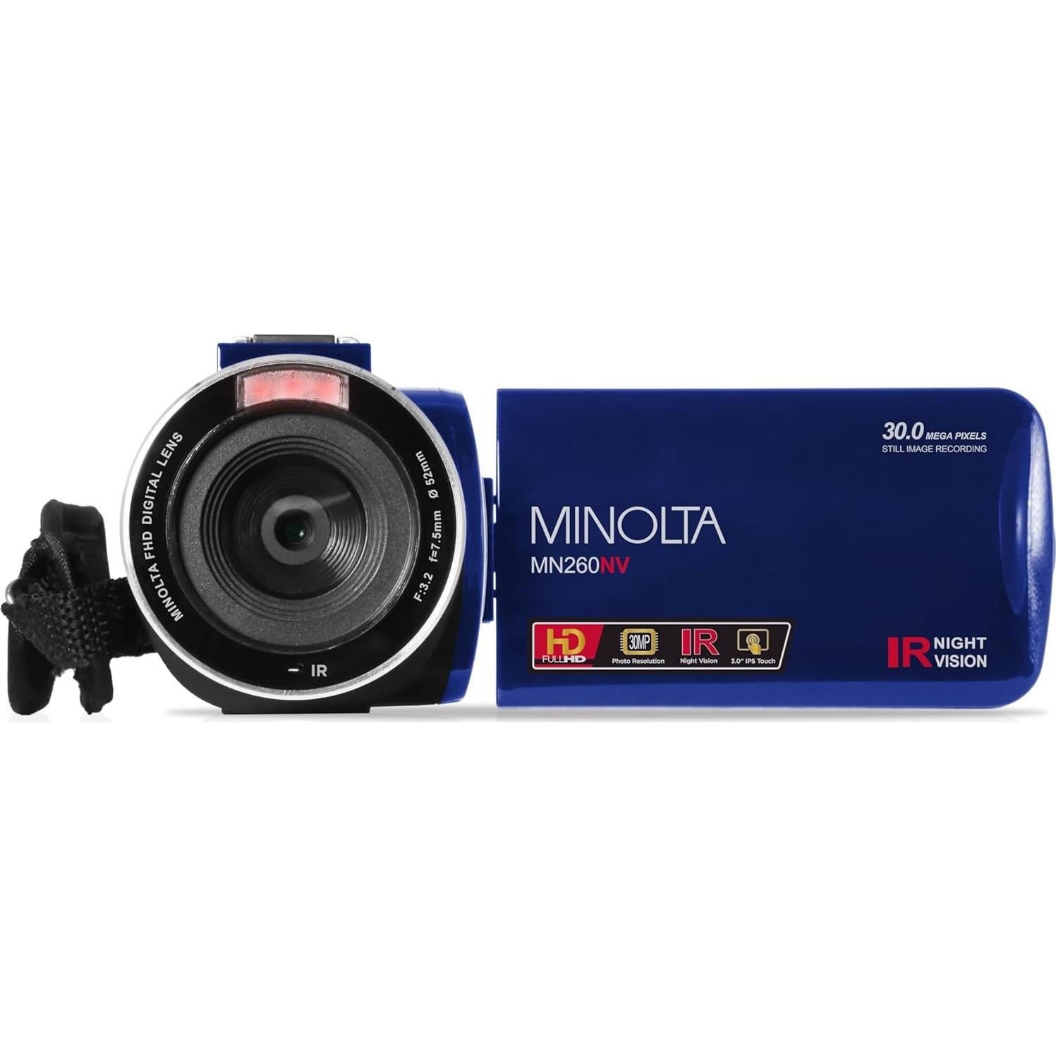 Cámara de Video Minolta MN260NV 1080P FHD 30MP Visión Nocturna