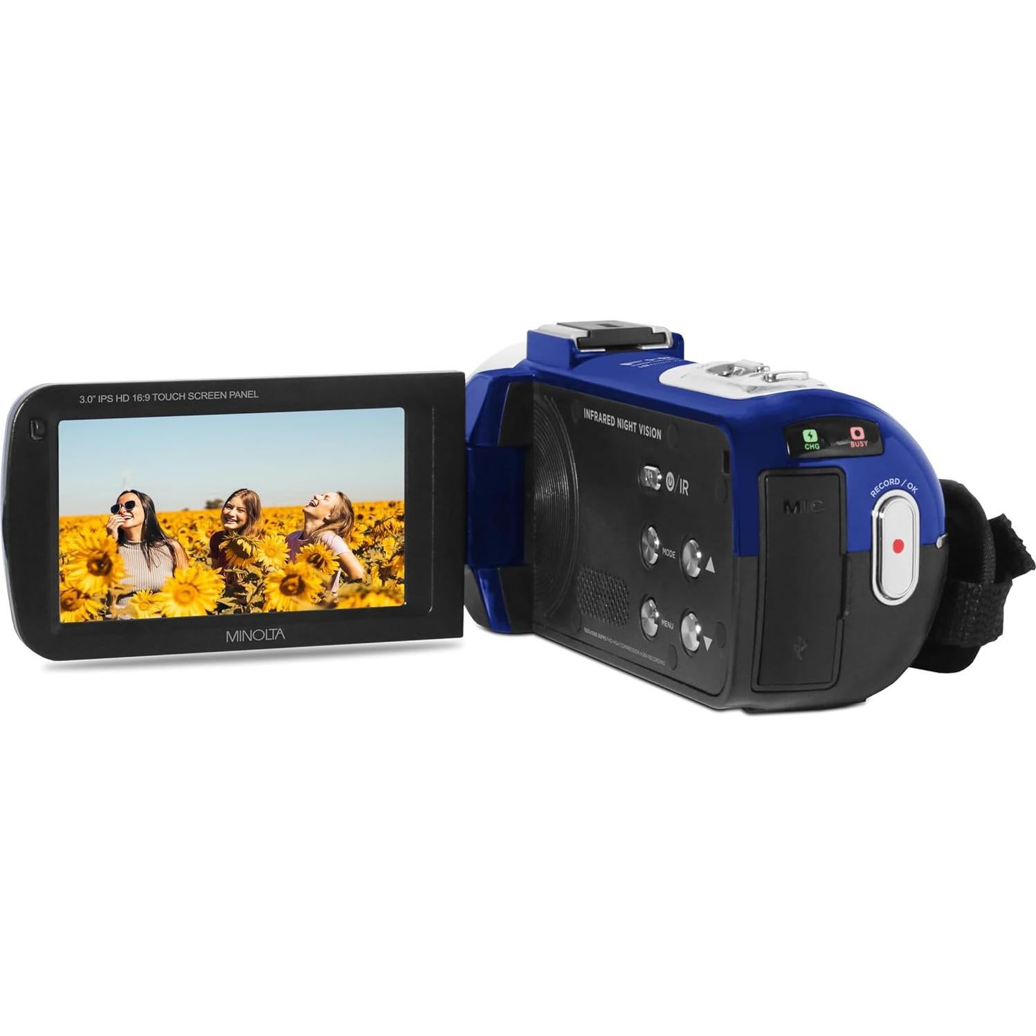 Cámara de Video Minolta MN260NV 1080P FHD 30MP Visión Nocturna