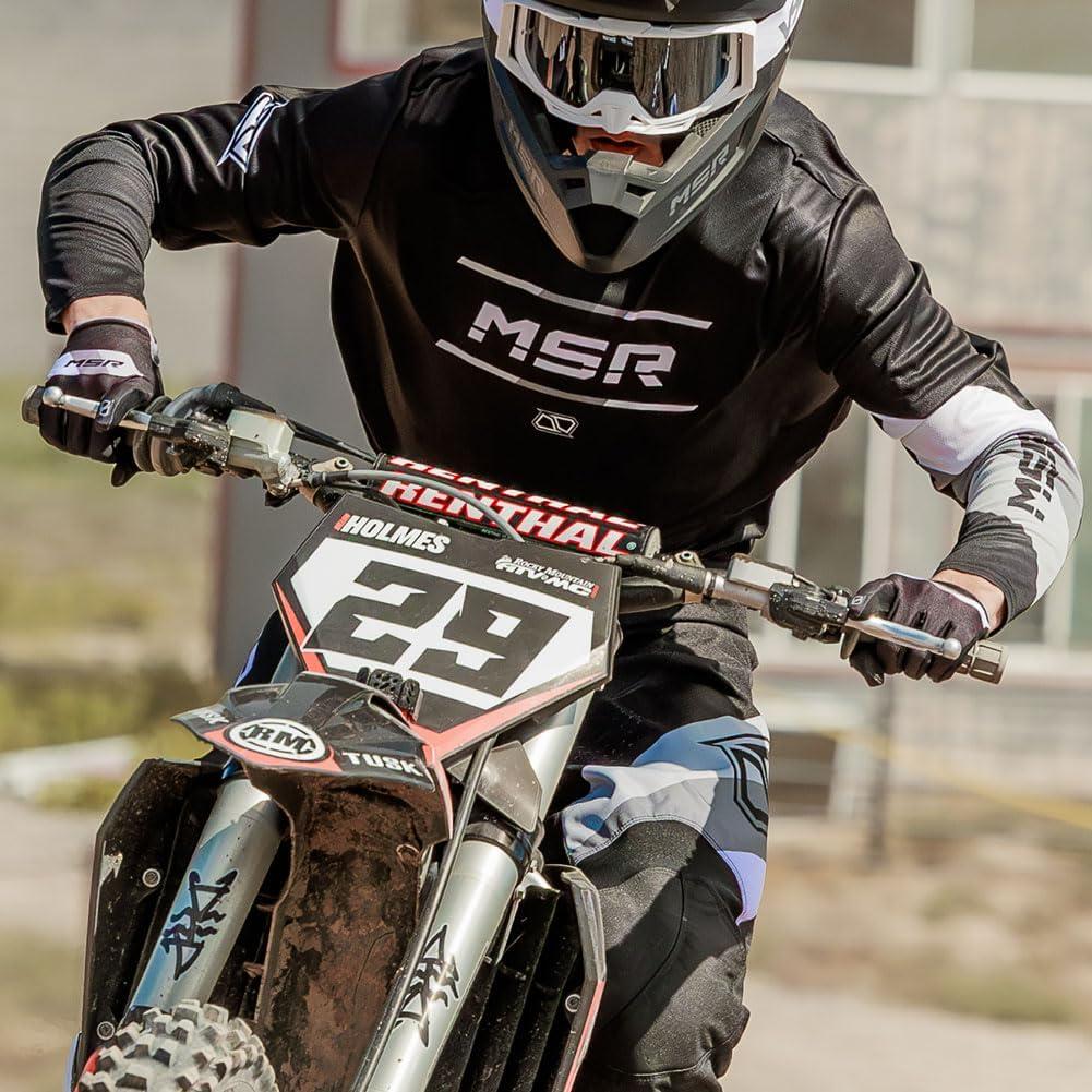 Guantes de Motocross MSR Axxis Medianos Negros para Unisex