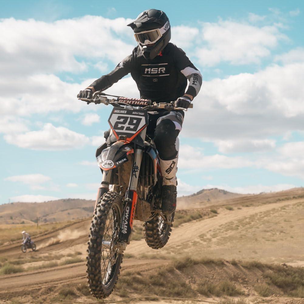 Guantes de Motocross MSR Axxis Medianos Negros para Unisex