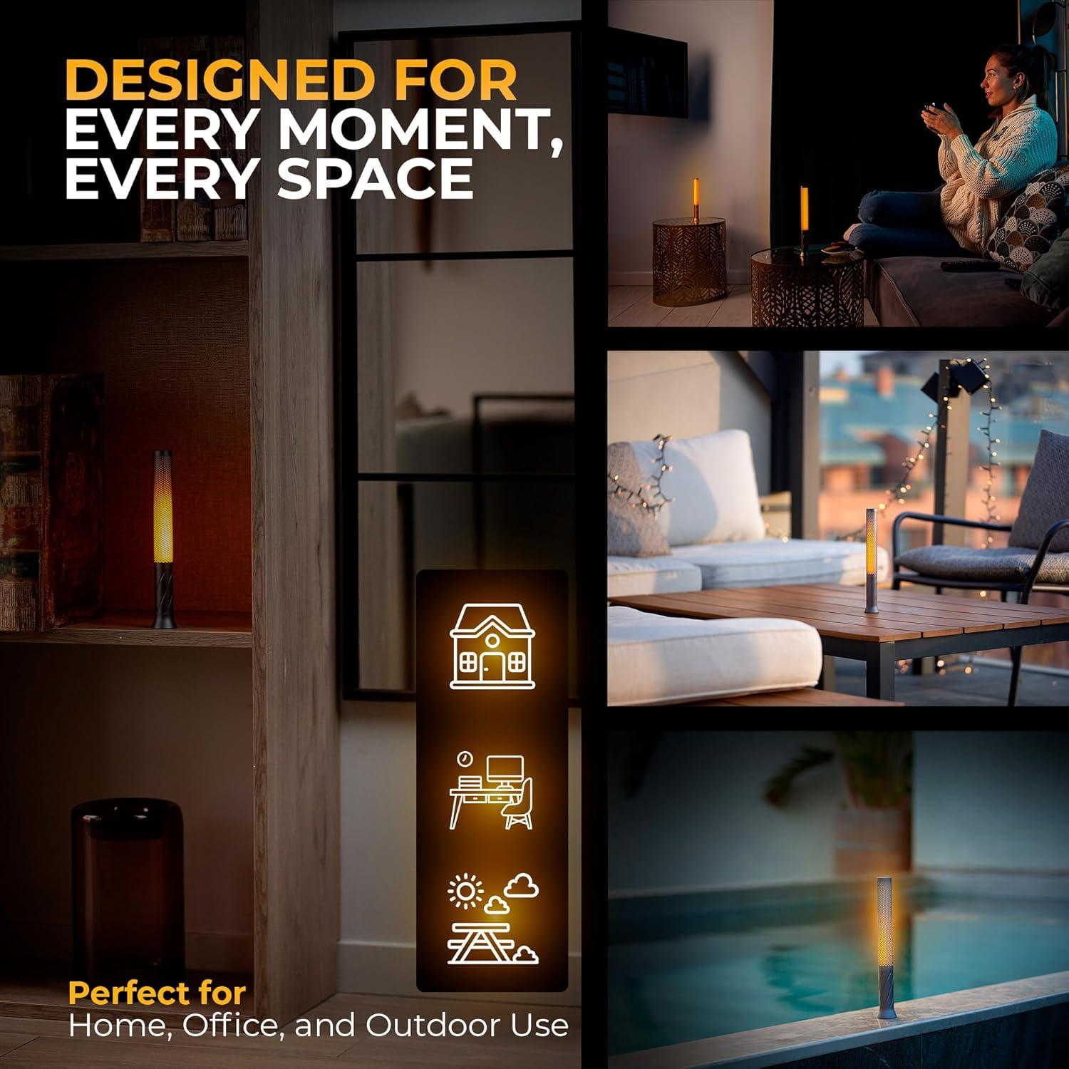 Lámpara de Mesa LED Inalámbrica SEHNLICH Gris Platino 2600mAh