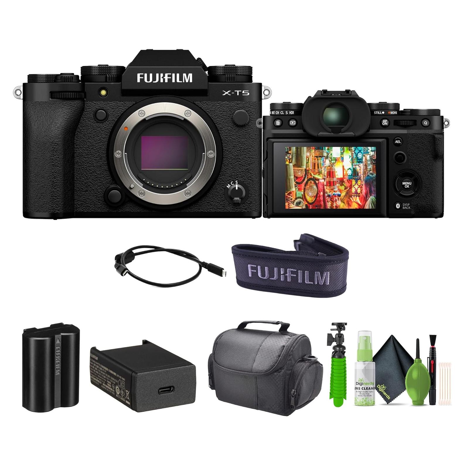 Cámara Digital Sin Espejo Fujifilm X-T5 40MP + Kit de Limpieza + Trípode 30.48cm