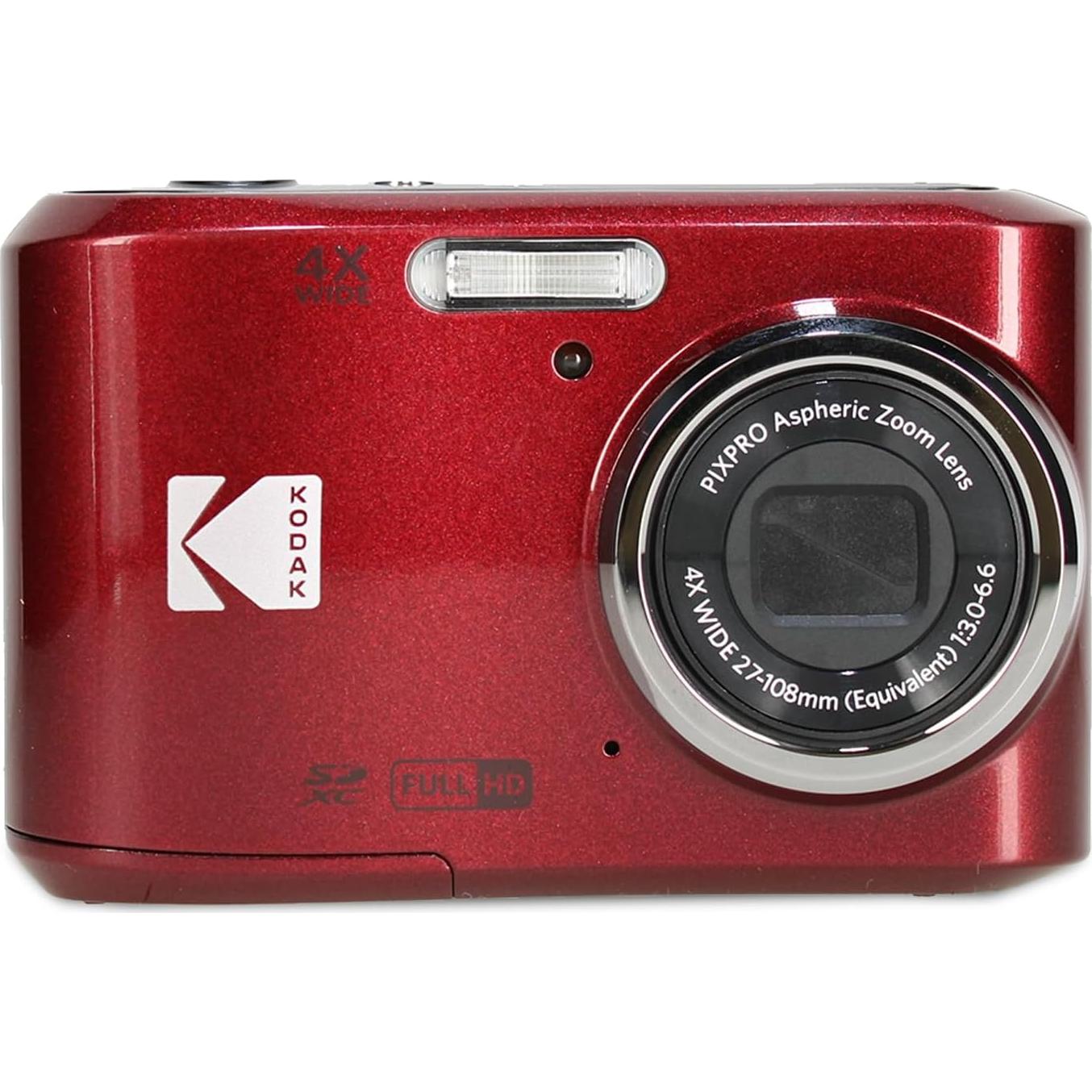 Cámara Digital Kodak Pixpro FZ45 Rojo 16MP Zoom 4x Paquete Completo
