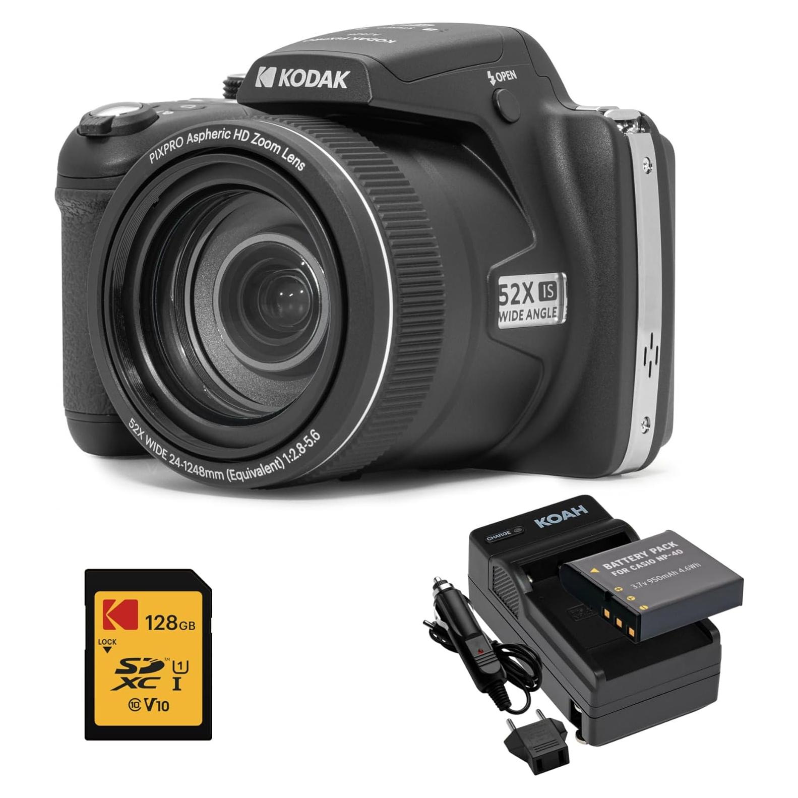 Cámara Digital Kodak PIXPRO AZ528 16MP 52x Zoom + 128GB SD