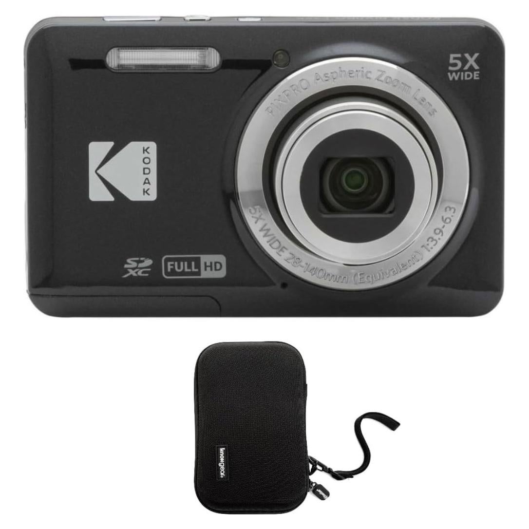 Cámara Digital Kodak PIXPRO FZ55 Zoom 5x y Funda de Viaje