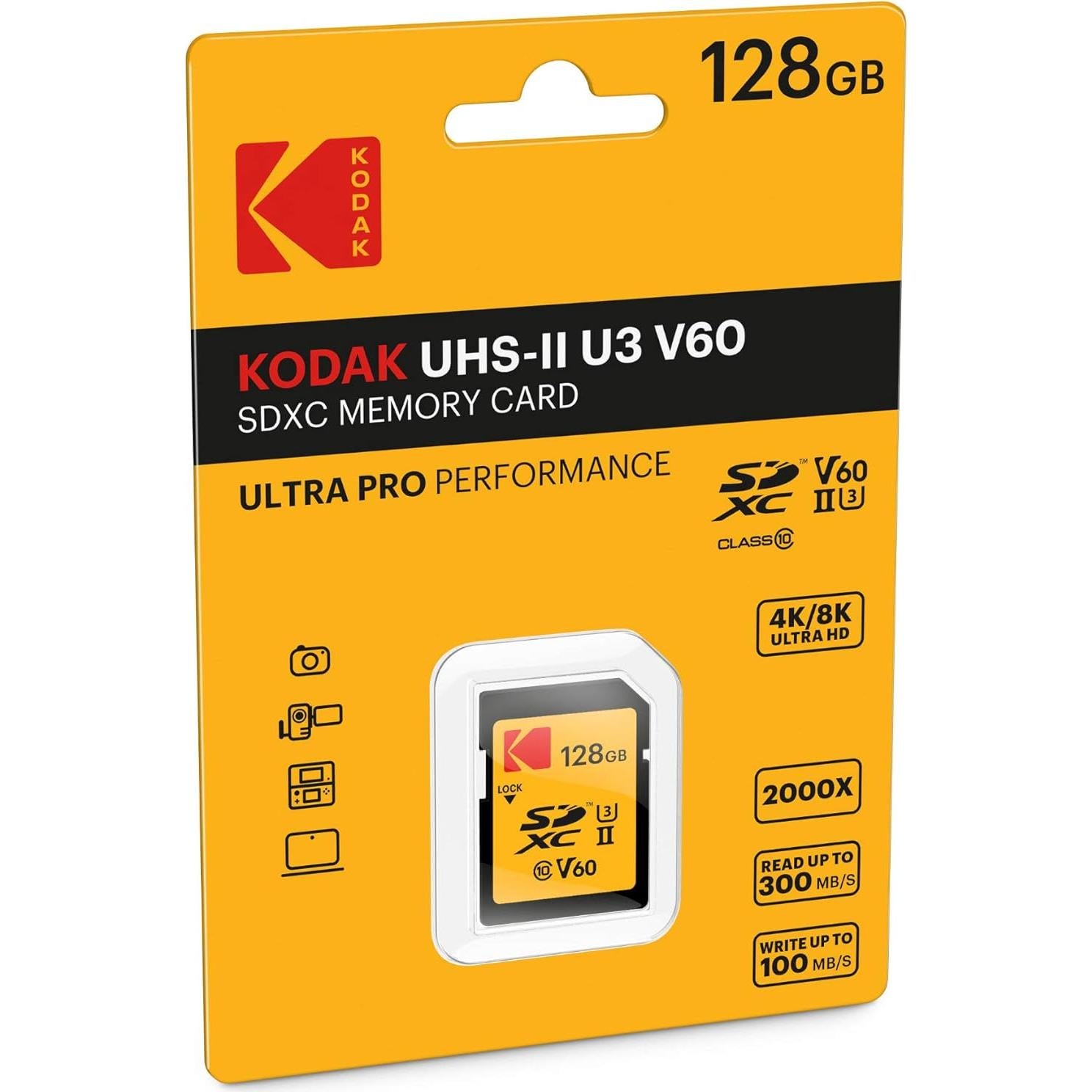 Tarjeta de Memoria SDXC Kodak 128GB UHS-II V60 300MB/s