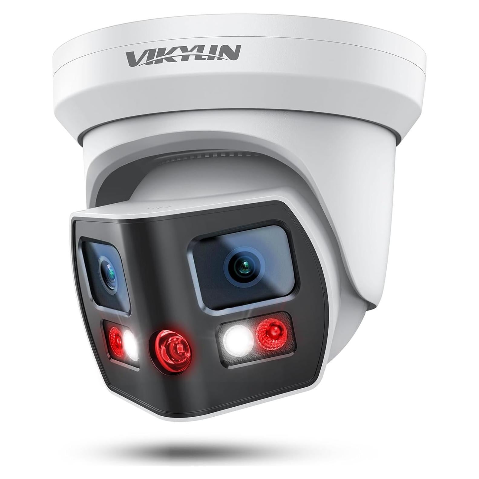 Cámara de Seguridad IP PoE VIKYLIN 8MP Doble Lente 180°