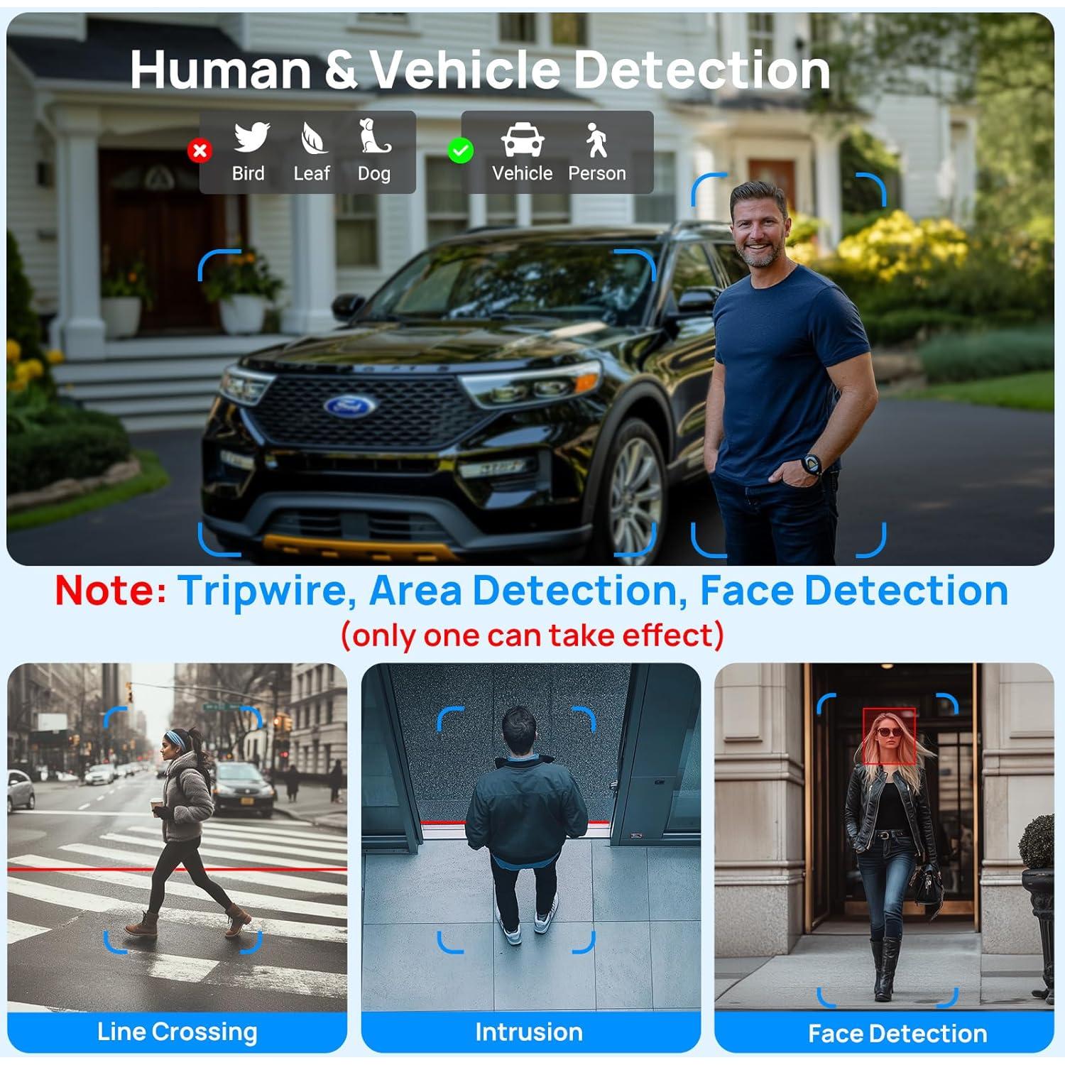 Cámara de Seguridad IP PoE VIKYLIN 8MP Doble Lente 180°