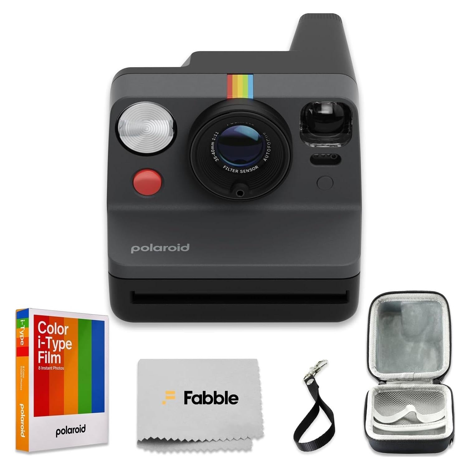 Cámara Instantánea Polaroid Now Gen 3 I-Type Negro + Película 8 Exposiciones